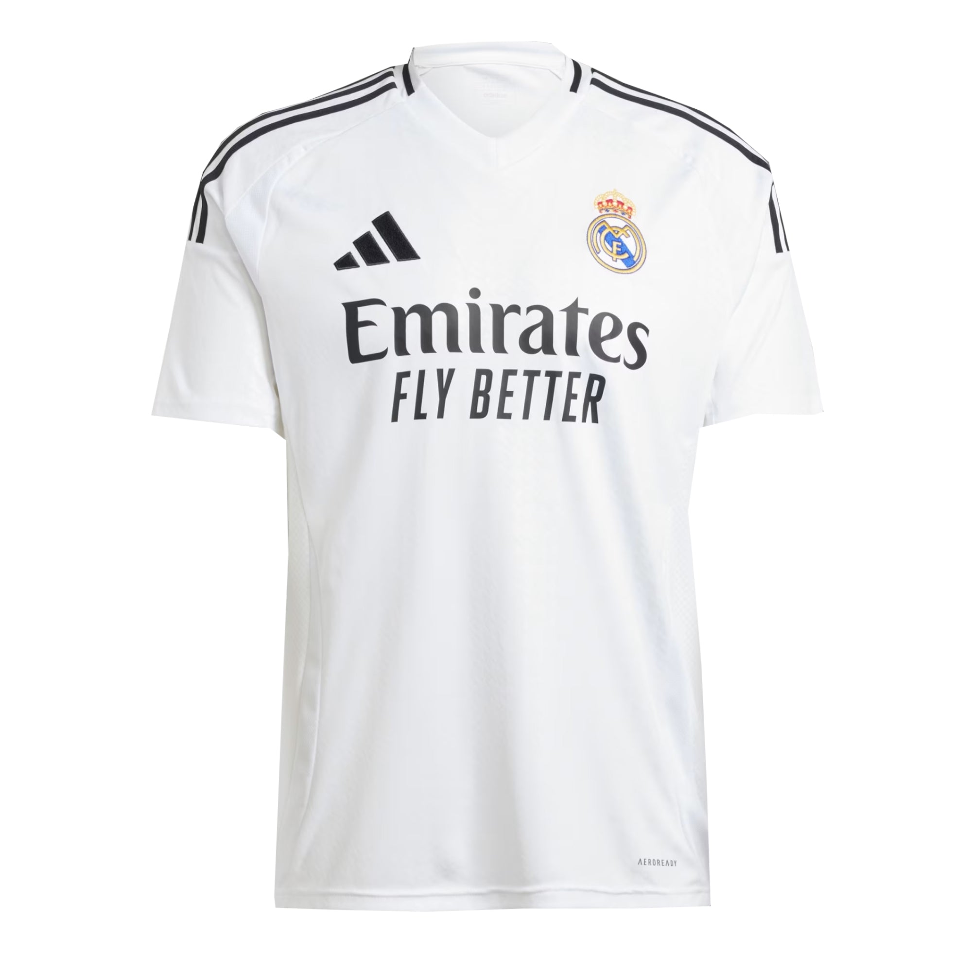 adidas Men's Real Madrid 2024/25 Home Jersey White/Black、mySite、noshort