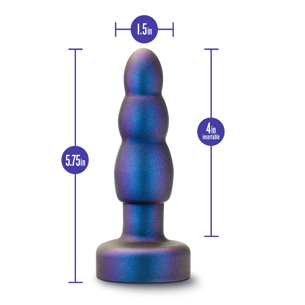Anal Adventures Matrix By Blush® | Kinetik Plug: Progressing Size With Gyrating Shaft & Rotating Rimmer in Space Age Blue | Made from Pure Puria™ Silicone & IPX7 Waterproof、mySite、bottomscart