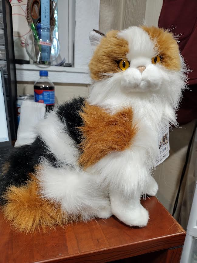 Plush Calico Persian Cat - 38cm Lying or Sitting、mySite、g9winljtr