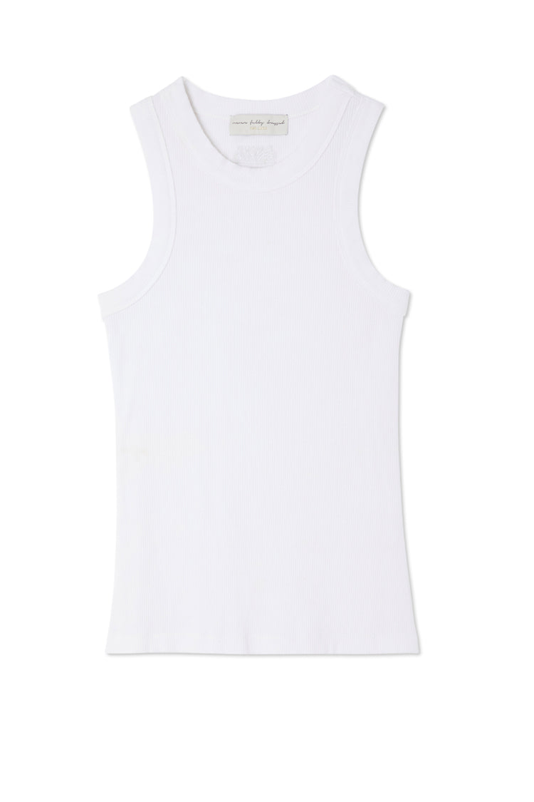 White Ribbed Tank、mySite、solidvoid