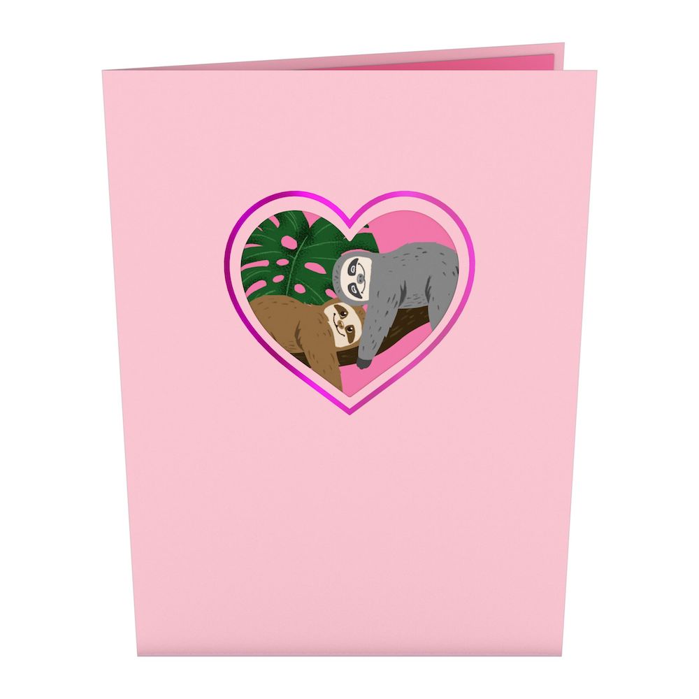 I Love You Sloths Pop-Up Card、mySite、solidvoid
