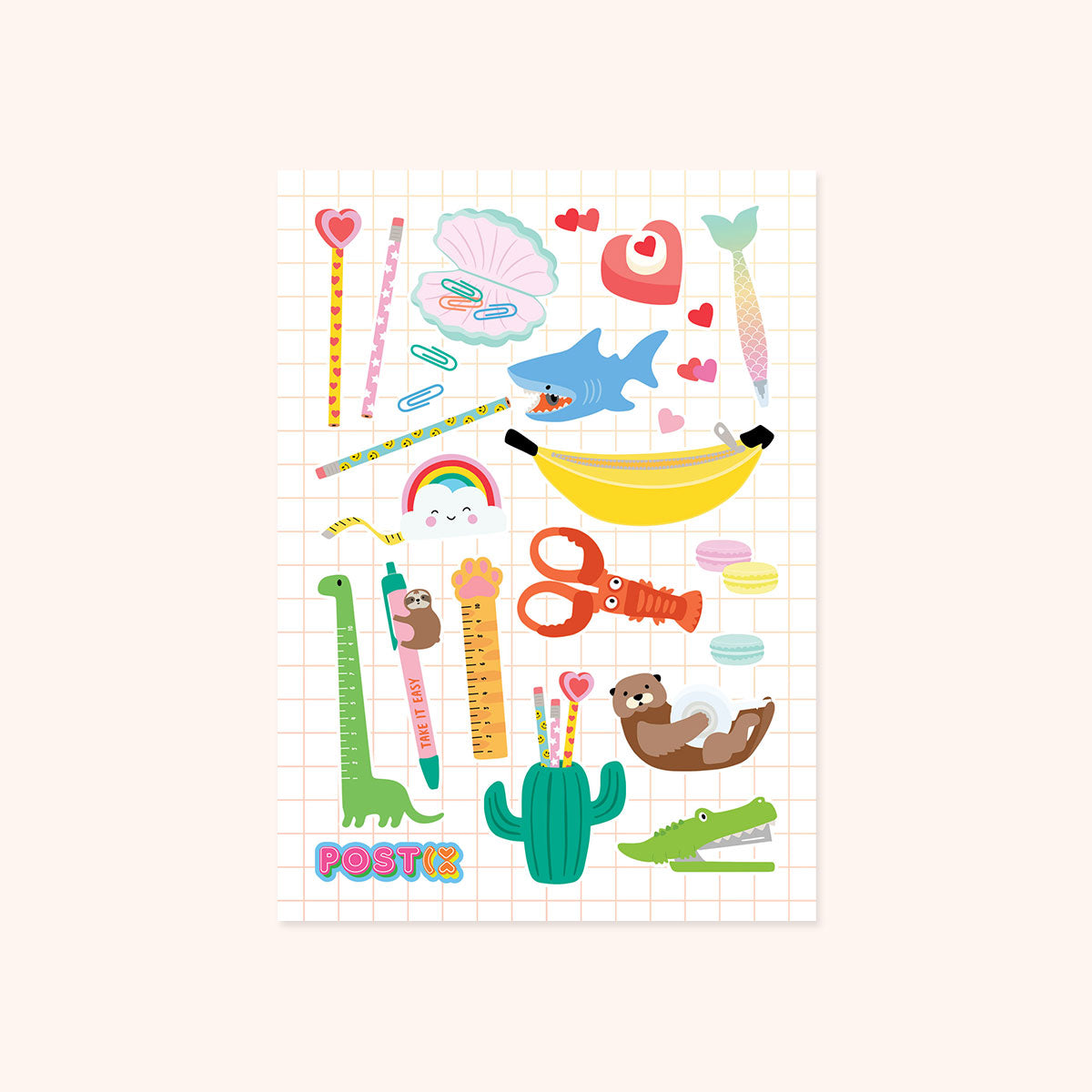  Novelty Stationery A6 Frosted Glitter Sticker Sheet、mySite、ghnorth