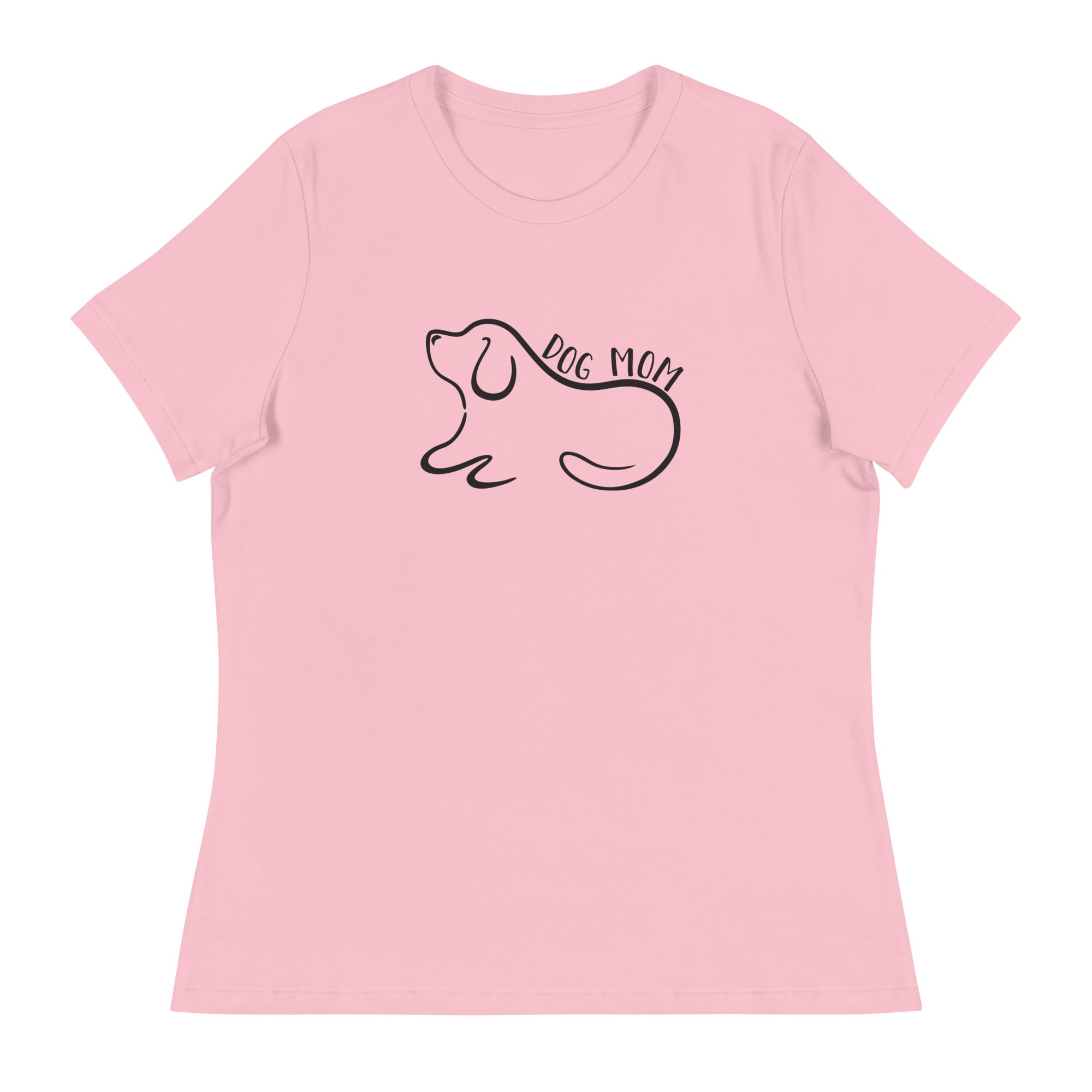 Dog Mom Outlined Women's Relaxed T-Shirt、mySite、camillekostekn
