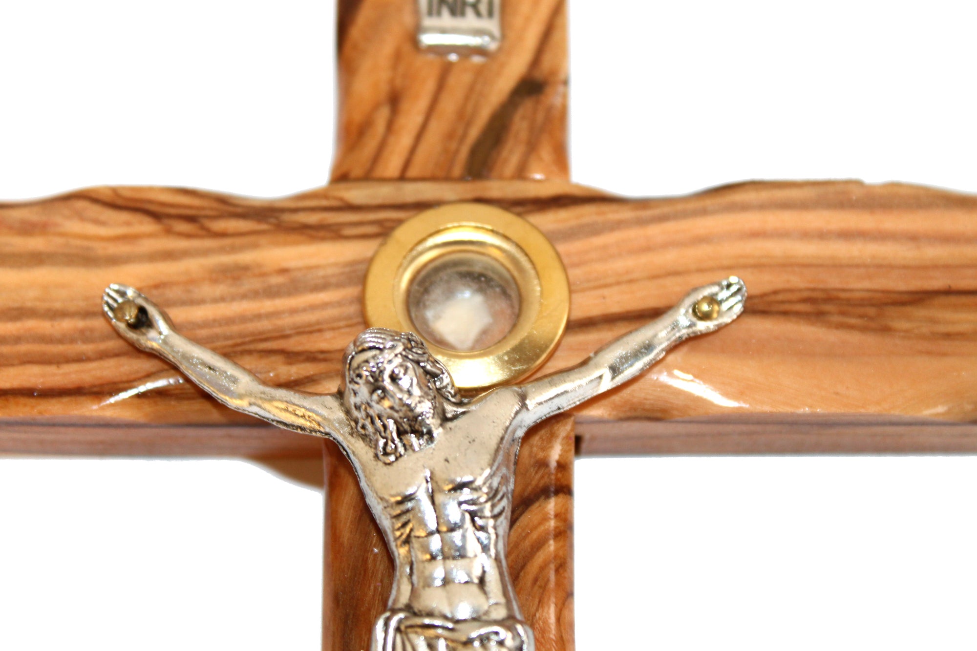  Olive wood Crucifix with Holy Land Soil sample - 8 Inches、mySite、elrpsem3k