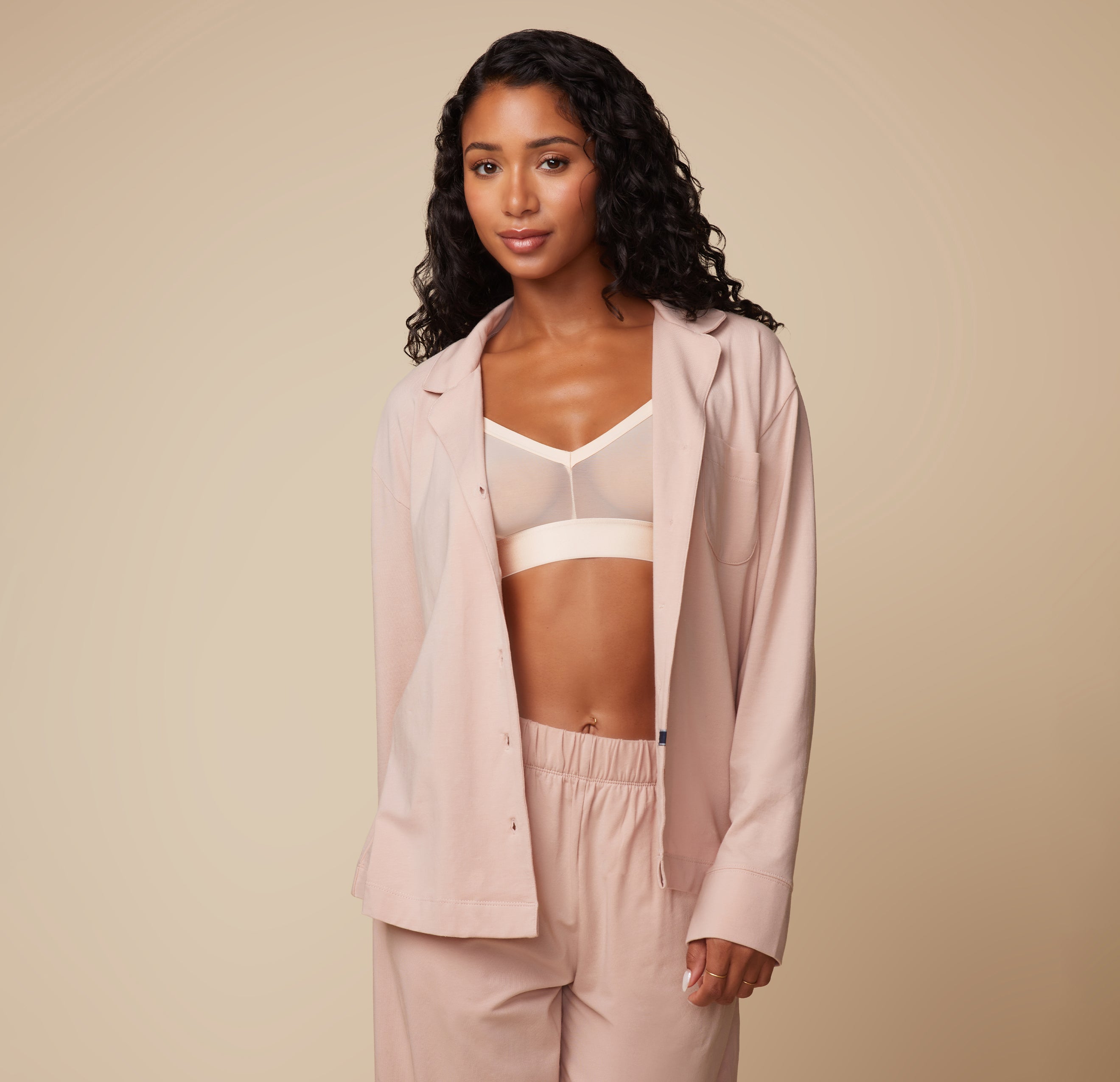 Perfect Pima Long Sleeve PJ Shirt - Bellini、mySite、bengalsvssteelers