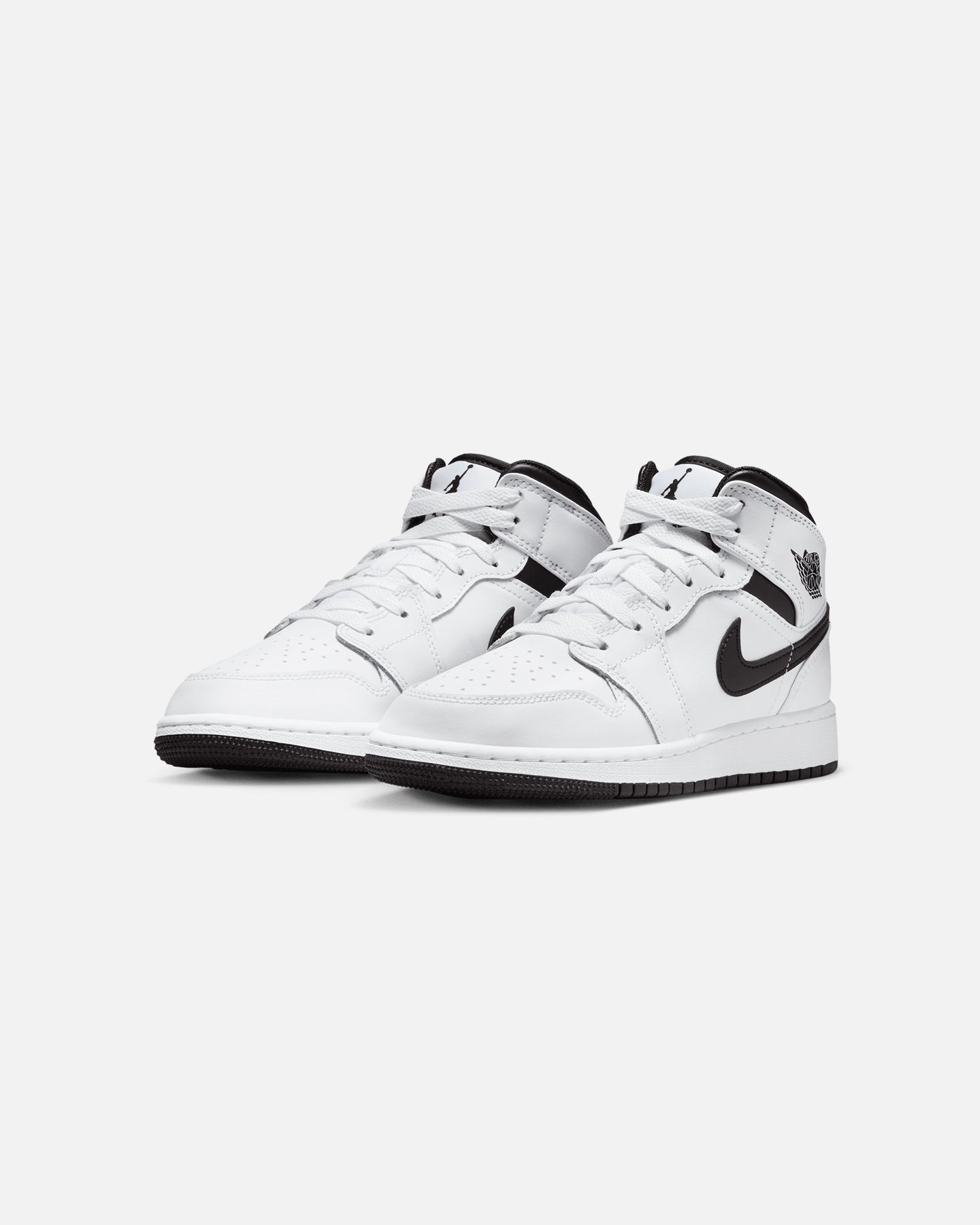 Jordan Kids' Air Jordan 1 Mid (GS) White/Black、mySite、zt4zffjzw