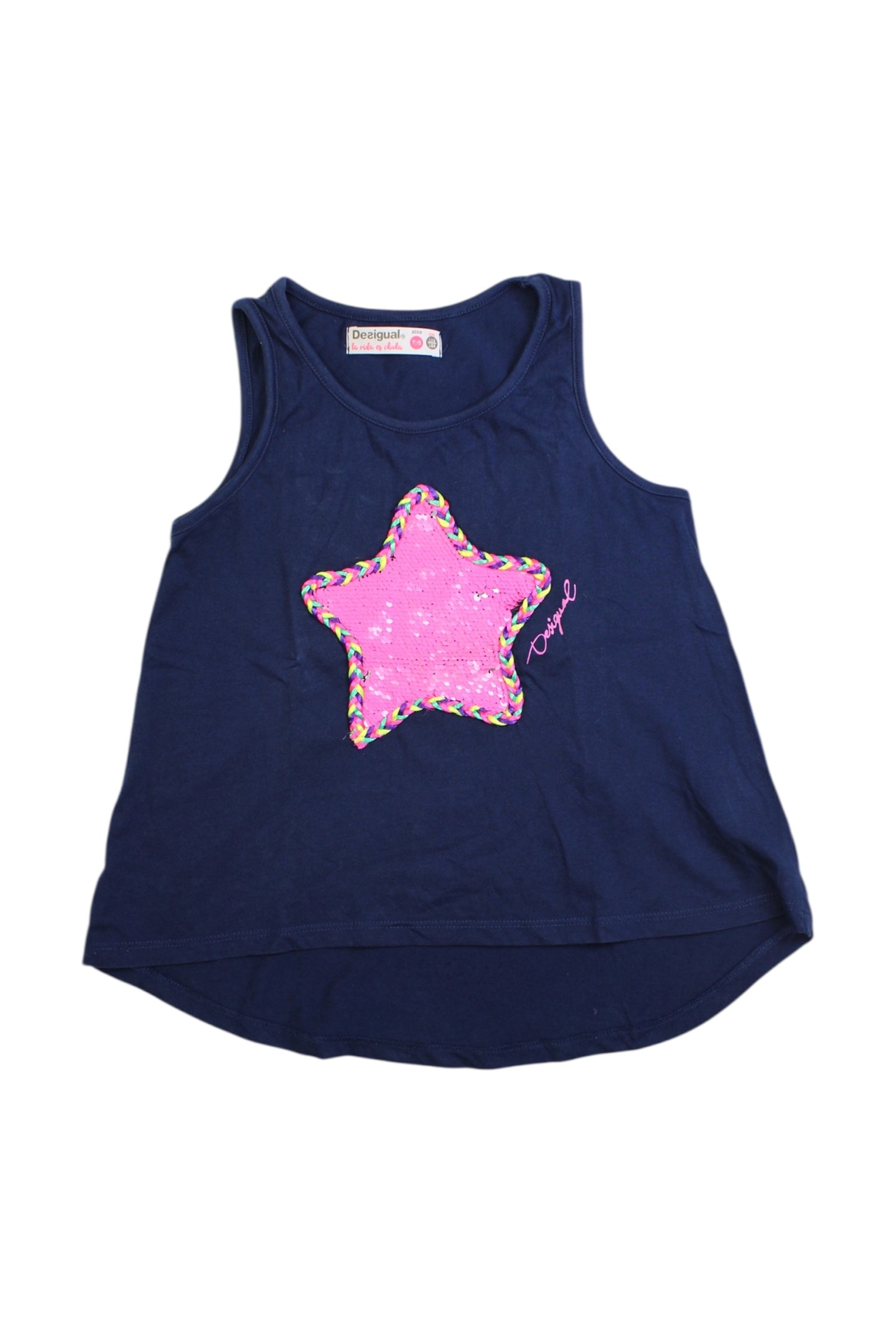 Desigual Star Embellished Sleeveless Top 7-8Y、mySite、g9winljtr
