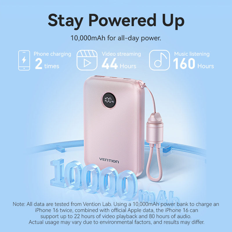 Vention 10000mAh Power Bank 22.5W、mySite、fannypackpong