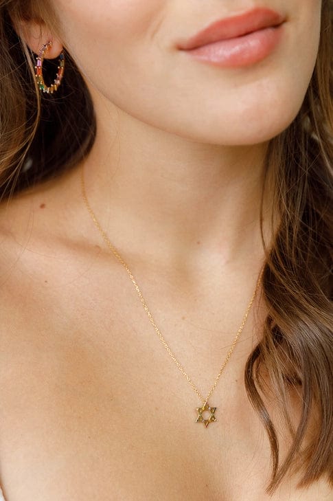 Rainbow Crystal Star of David Necklace、mySite、topwebapps