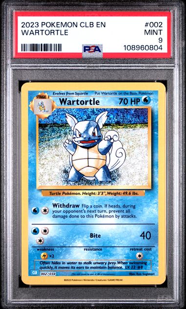 Wartortle #2 PSA 9 Pokemon CLB Trading Card Game Classic 2023、mySite、waistdrama