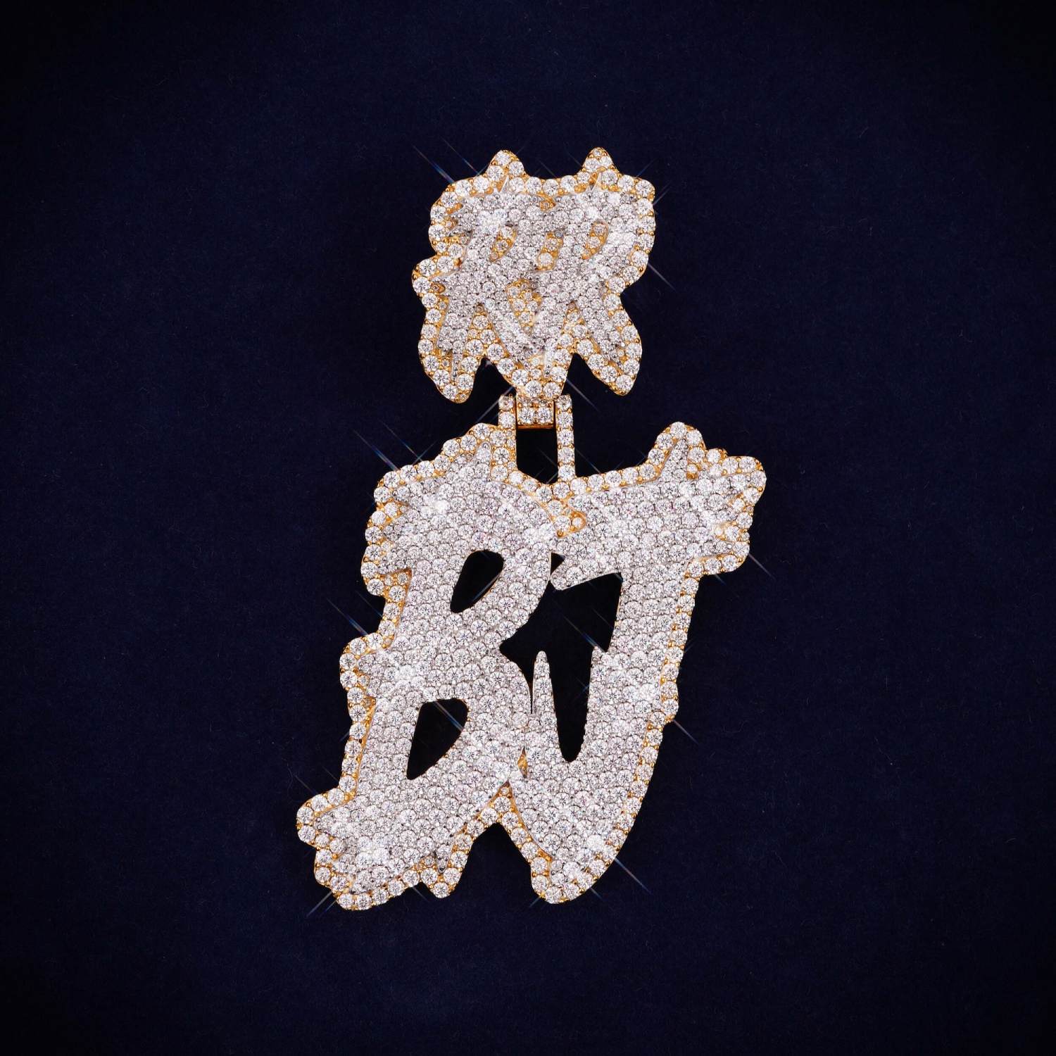 Custom Moissanite BJ Pendant 14K Gold、mySite、hinf8tx79