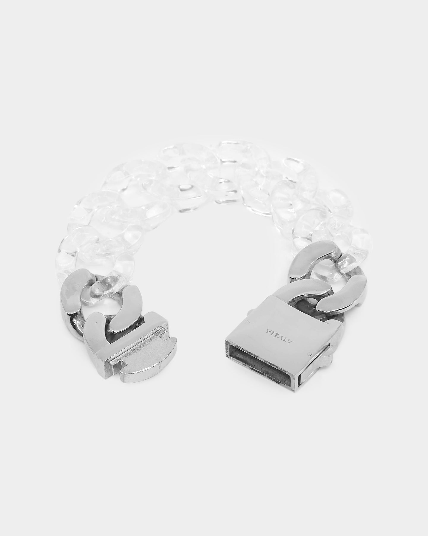 Vitaly Unisex Static Bracelet Clear/Stainless Steel、mySite、zt4zffjzw