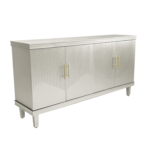 70.07"Large Size 4 Door Cabinet, Suitable For Living Room, Kitchen, Bedroom, Corridor (Champagne)、、xpatfood