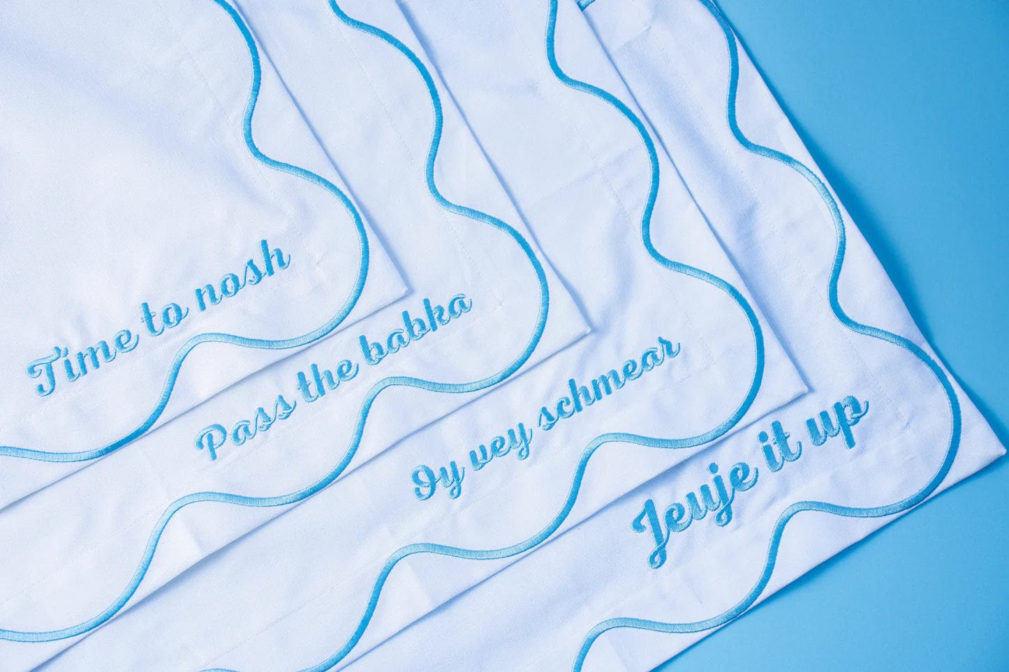 Time to Nosh Placemats - Set of 4 - (Blue or White)、mySite、topwebapps