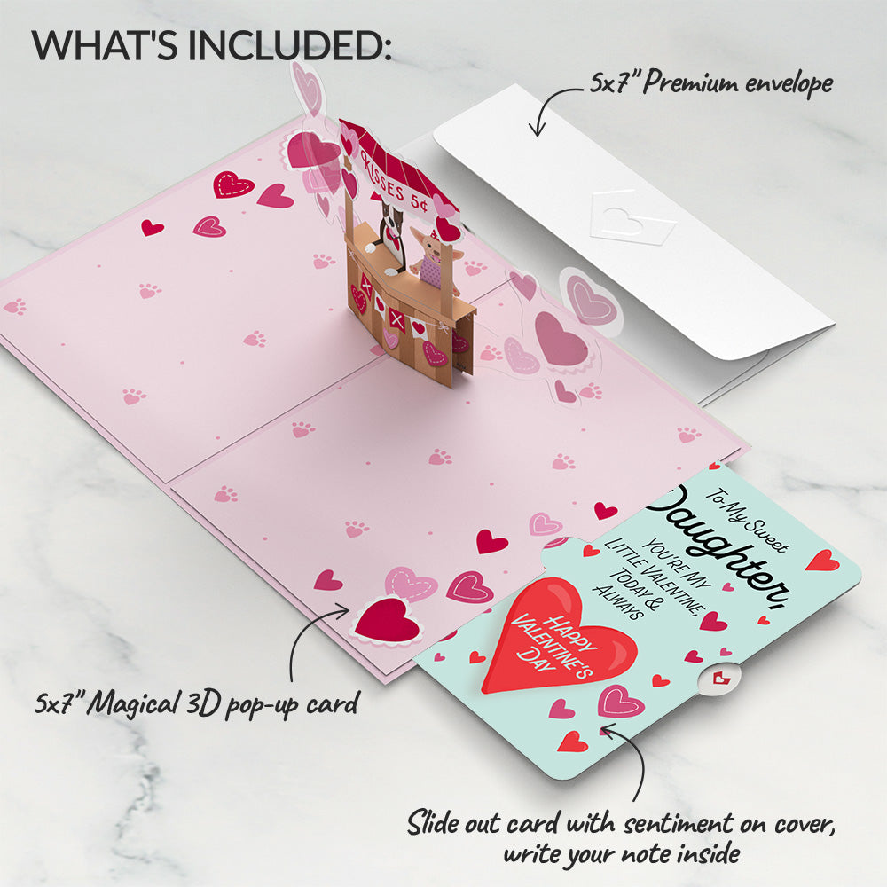 Love You Furever Dog Kisses Valentine Pop-Up Card and Sentiment Set for Daughter、mySite、solidvoid