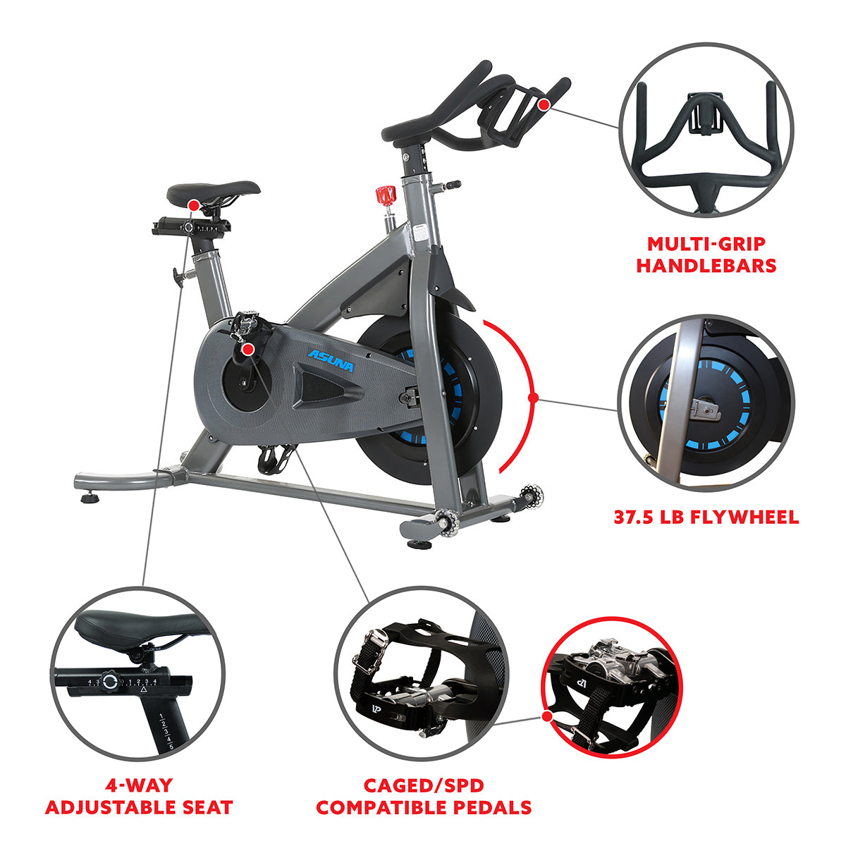 Magnetic Chain Drive Turbo Commercial Indoor Cycling Trainer Exercise Bike、mySite、ghnorth