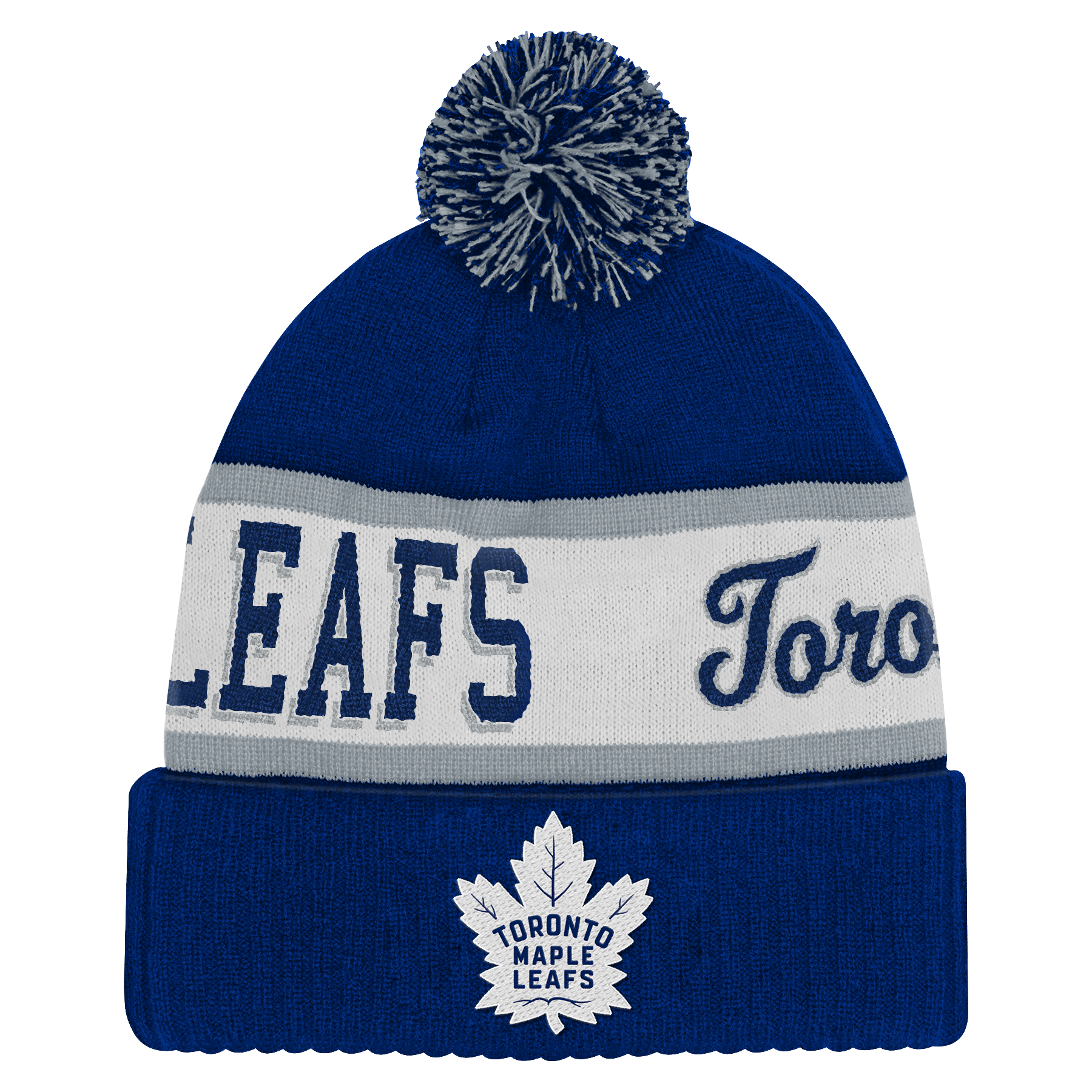 Youth Block Sweep Pop Cuffed Pom Toque