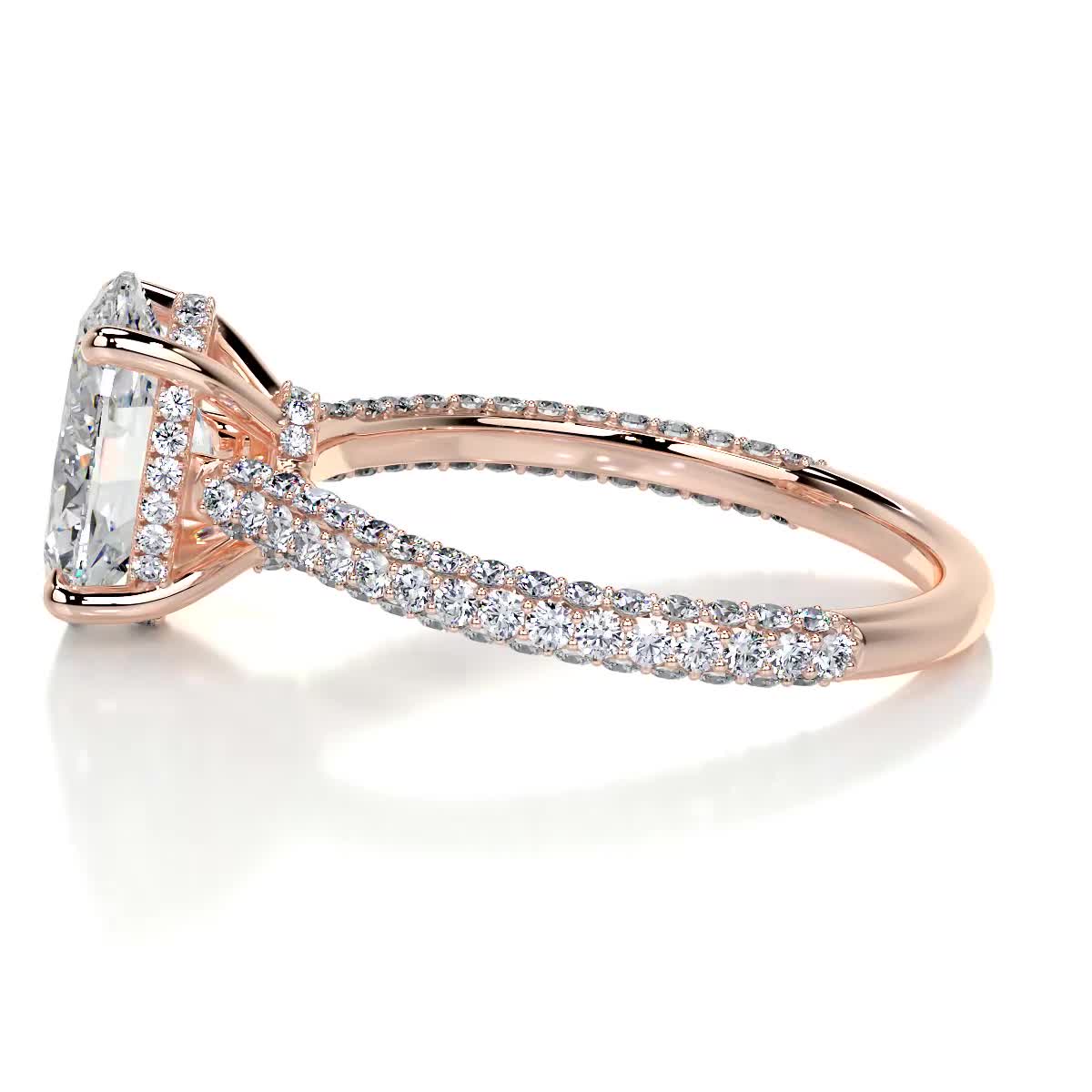 Rebecca Moissanite & Diamond Ring -14K Rose Gold (RTS)、mySite、hinf8tx79