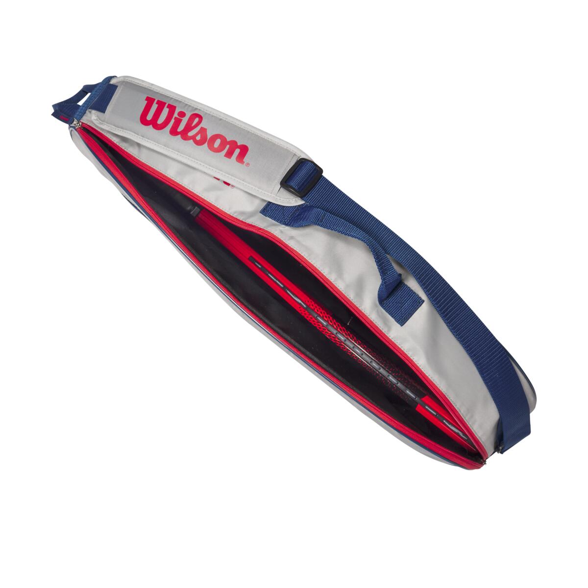 Wilson Junior 3 Pack Bag (Grey/Red/Blue)