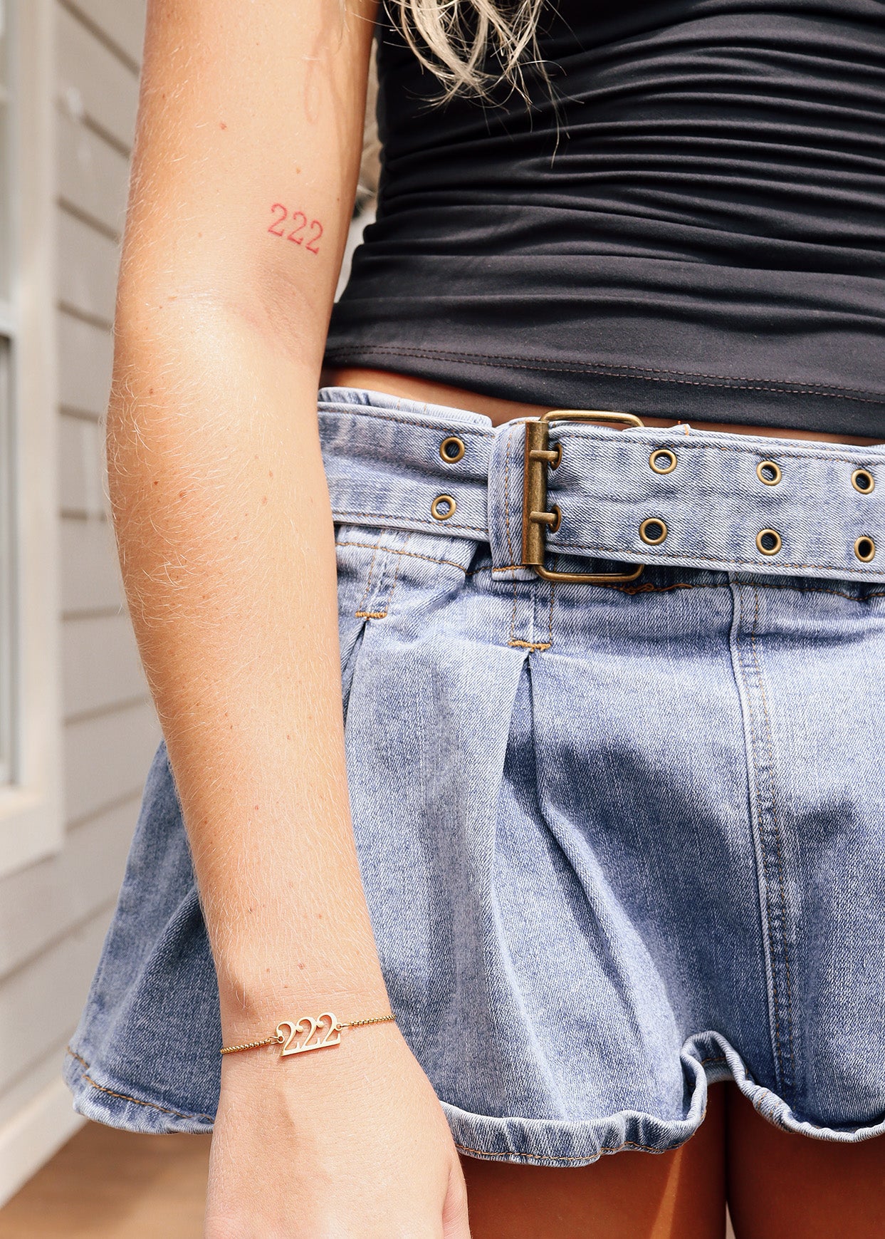 18K Gold PVD Stainless Steel Angel Number Bracelet / BRJ1003、mySite、dreamappss