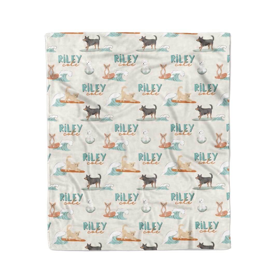  Paddle Pups Personalized Kids Blanket、mySite、layawaytickets