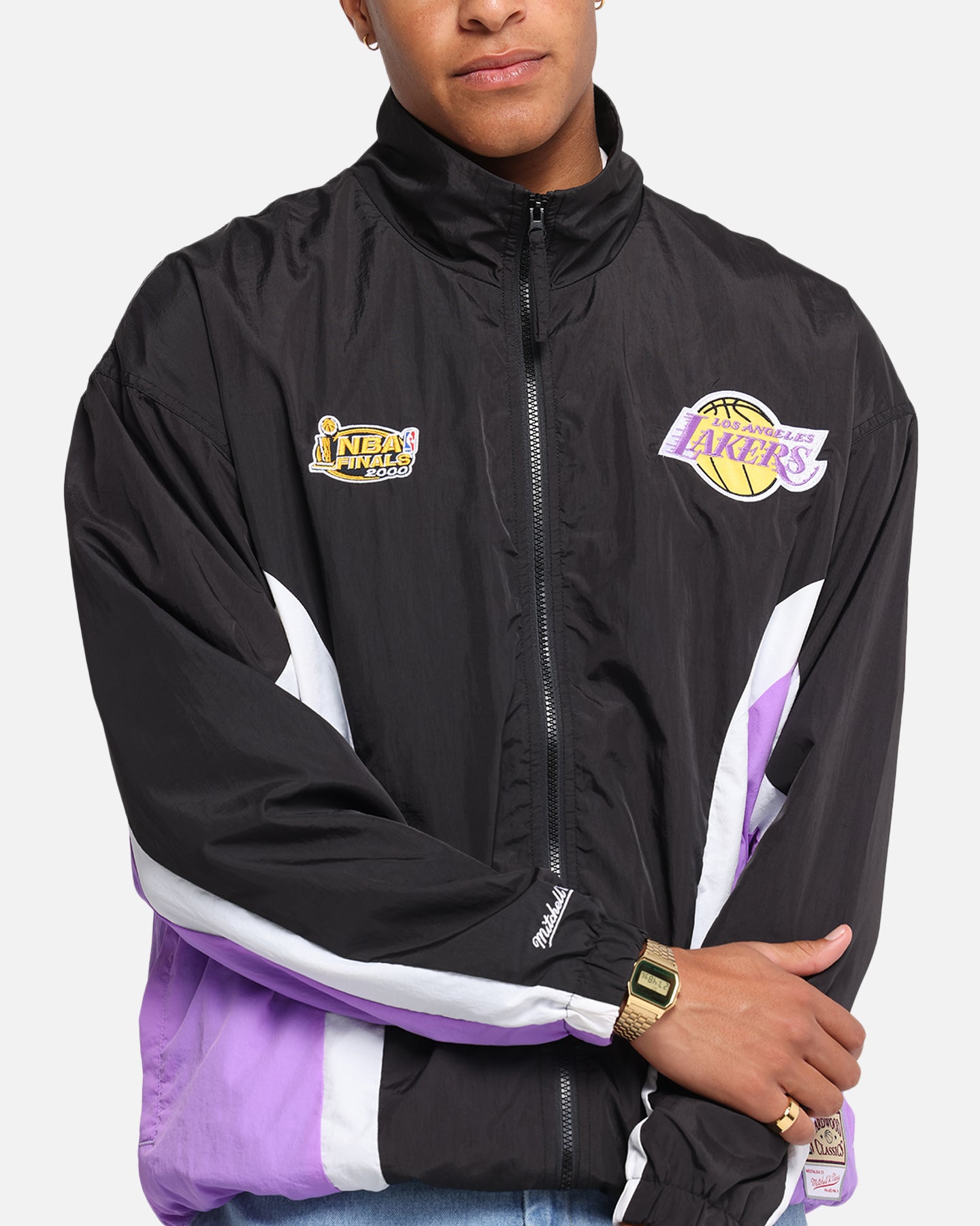 Mitchell & Ness Los Angeles Lakers Nylon Track Jacket Black/Purple、mySite、zt4zffjzw