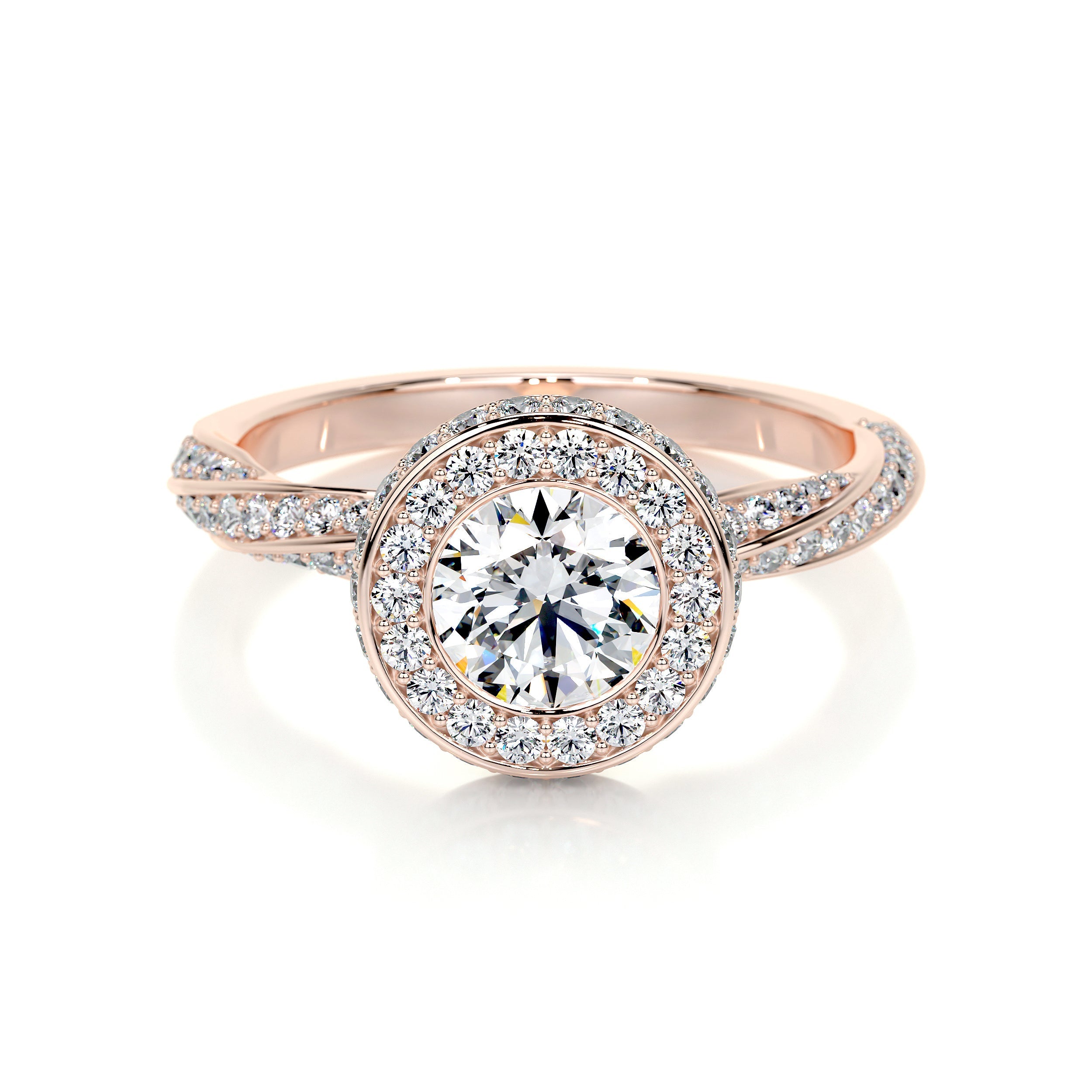 Sarina Lab Grown Diamond Ring -14K Rose Gold、mySite、hinf8tx79