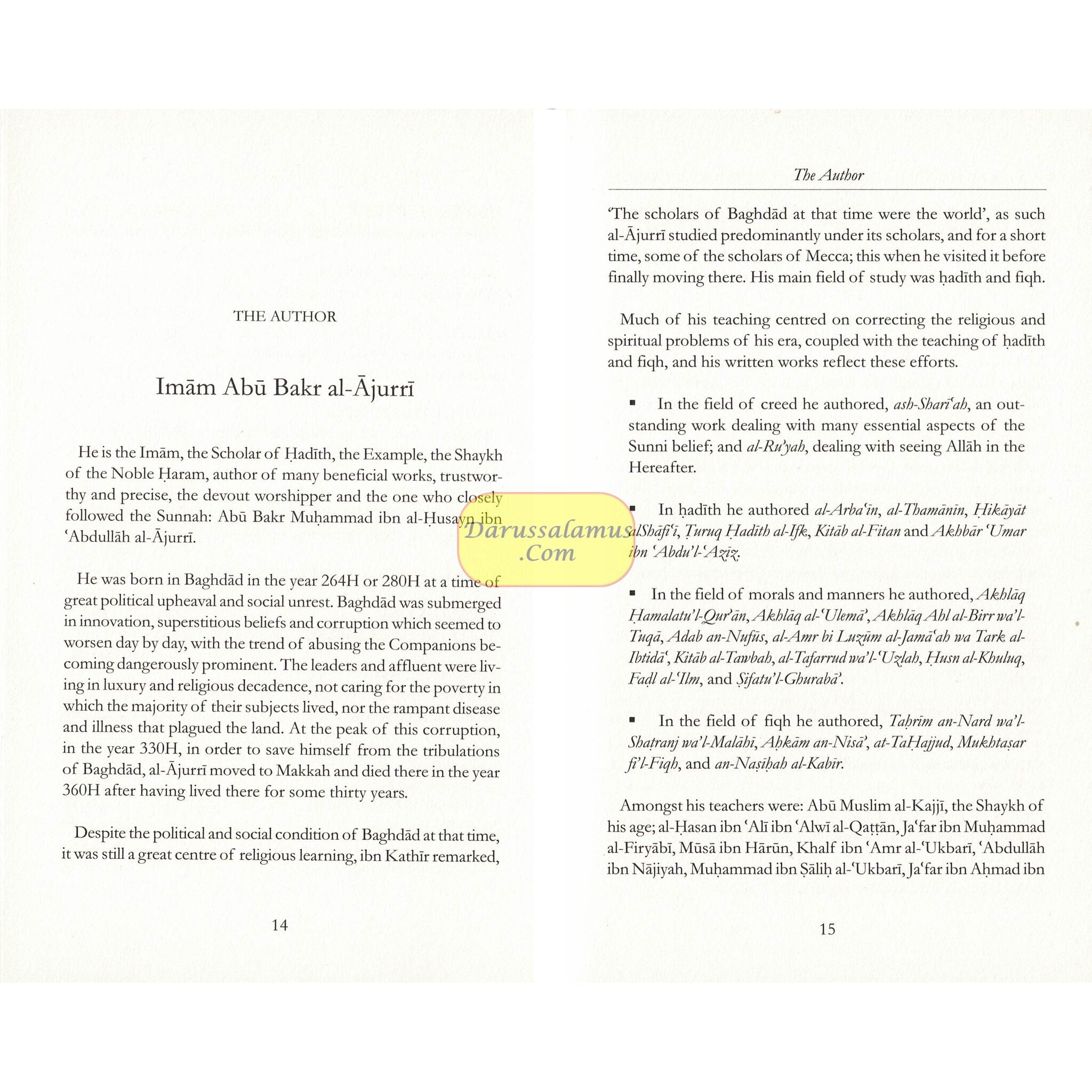 Forty Hadith On Islam By Imam Abu Bakr Al-Ajurri、mySite、topwebapps