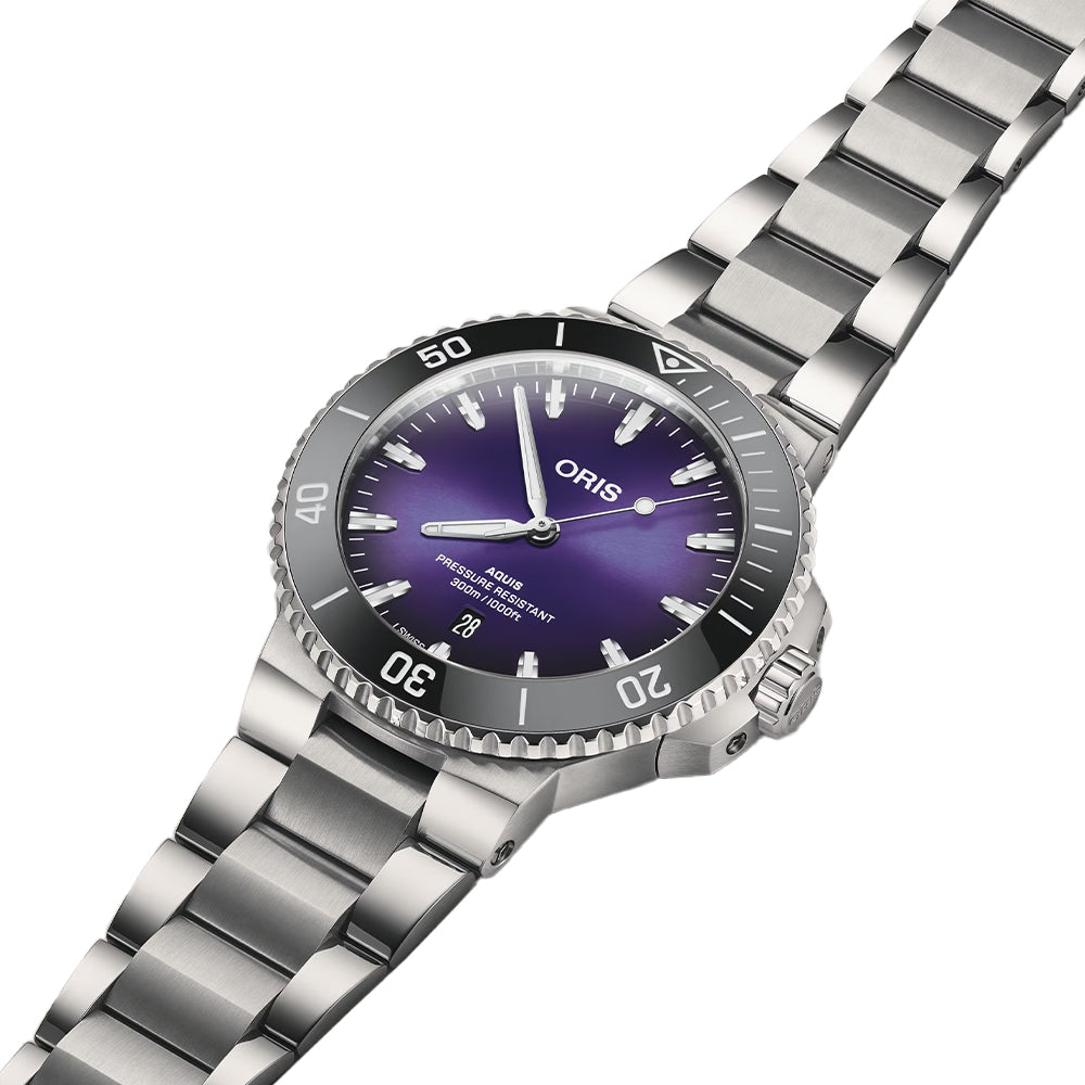 Aquis Date Tungsten Bezel Berries Edition 43.5mm - Purple on Bracelet、mySite、botmansion