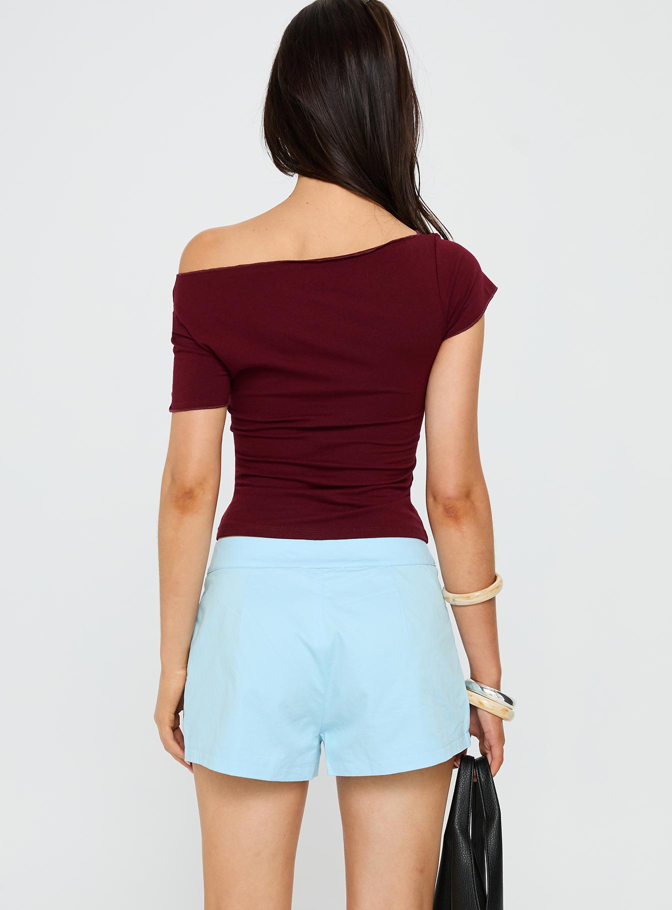 Leleia Embroidered Shorts Blue、mySite、solidvoid