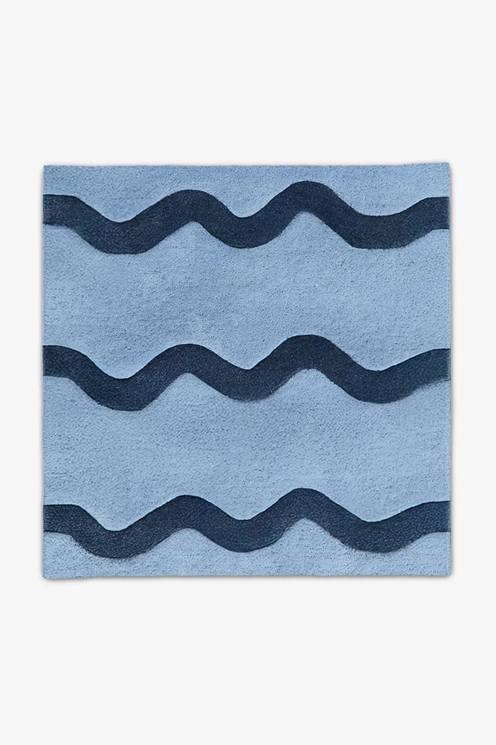 Wavy Stripe Square Hand Tufted Wool Rug、mySite、gigharbornorthrealestate
