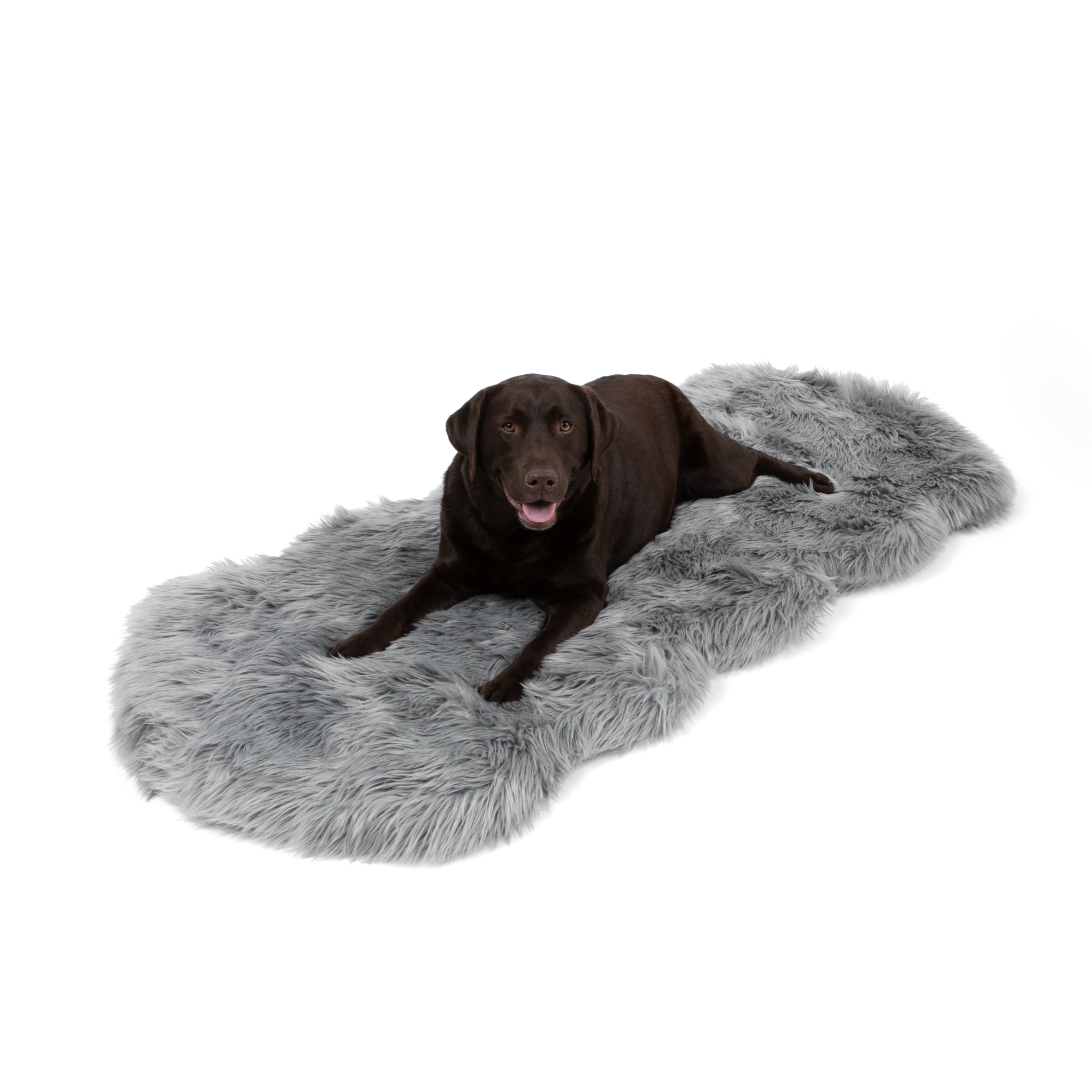 PupRug™ Runner Faux Fur Memory Foam Dog Bed - Charcoal Grey、mySite、solidvoid