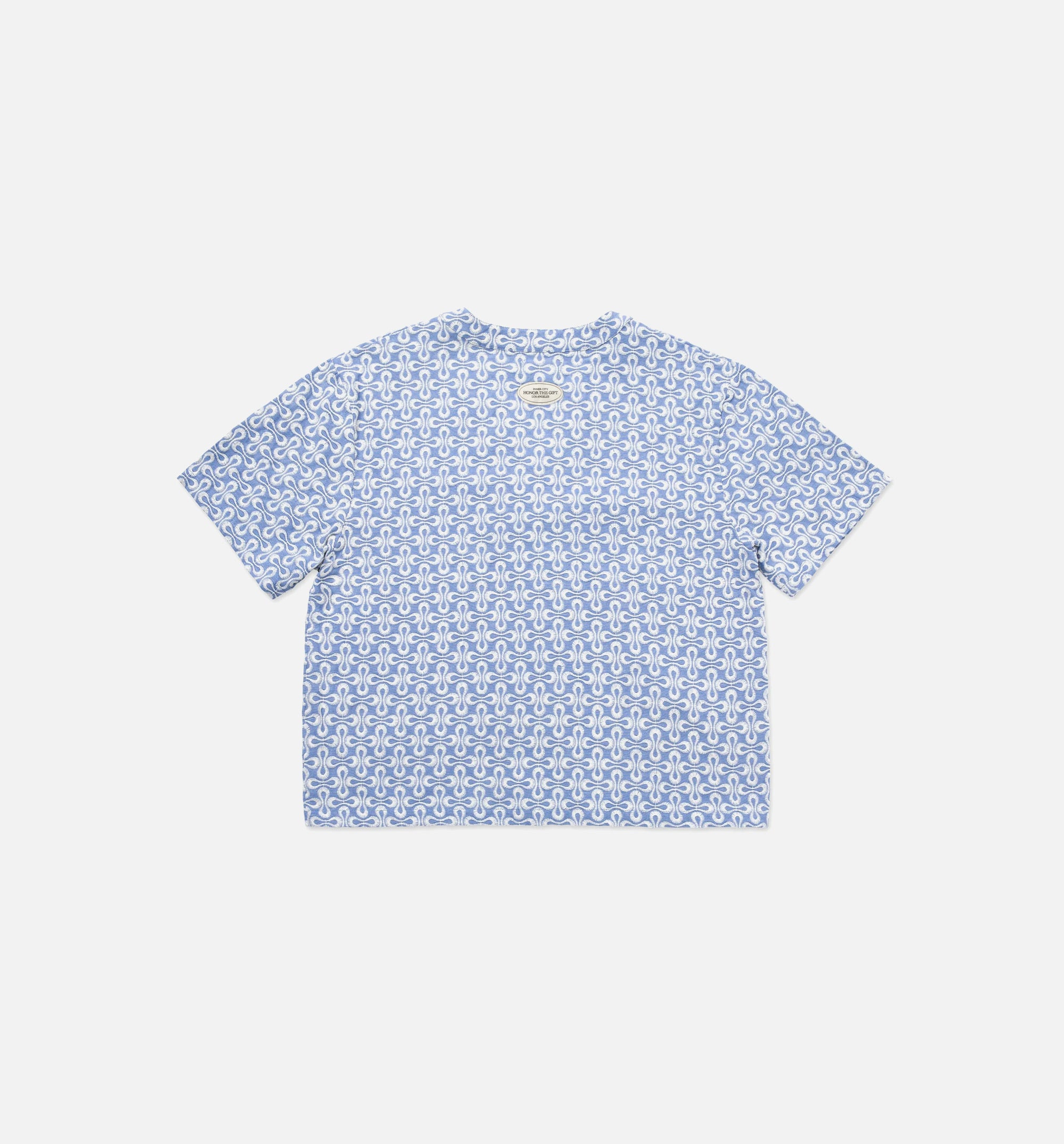 Infinity Embroidered Mens Short Sleeve Shirt - Blue、mySite、dreamappss