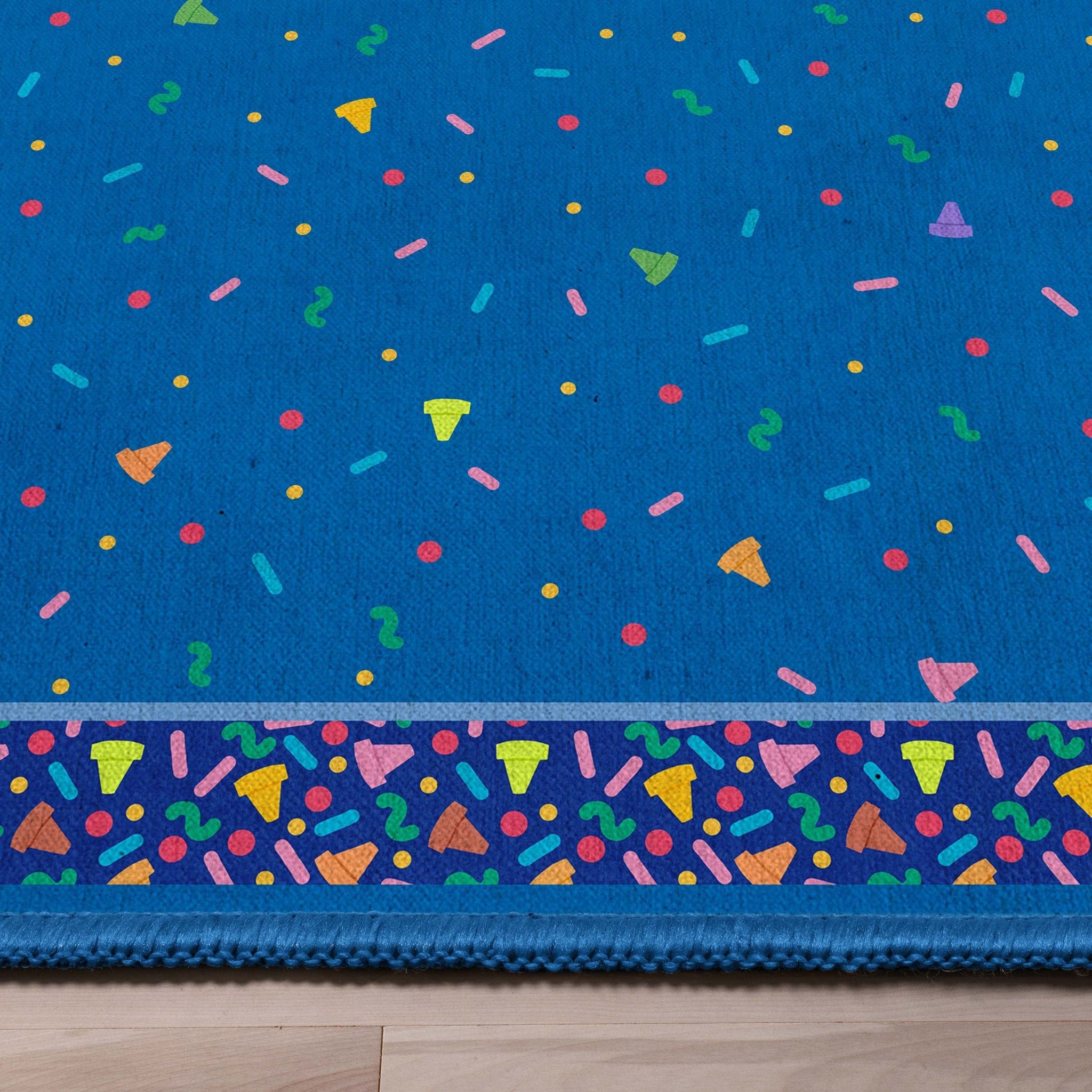 Crayola Confetti Blue Area Rug By Well Woven、mySite、gigharbornorthrealestate