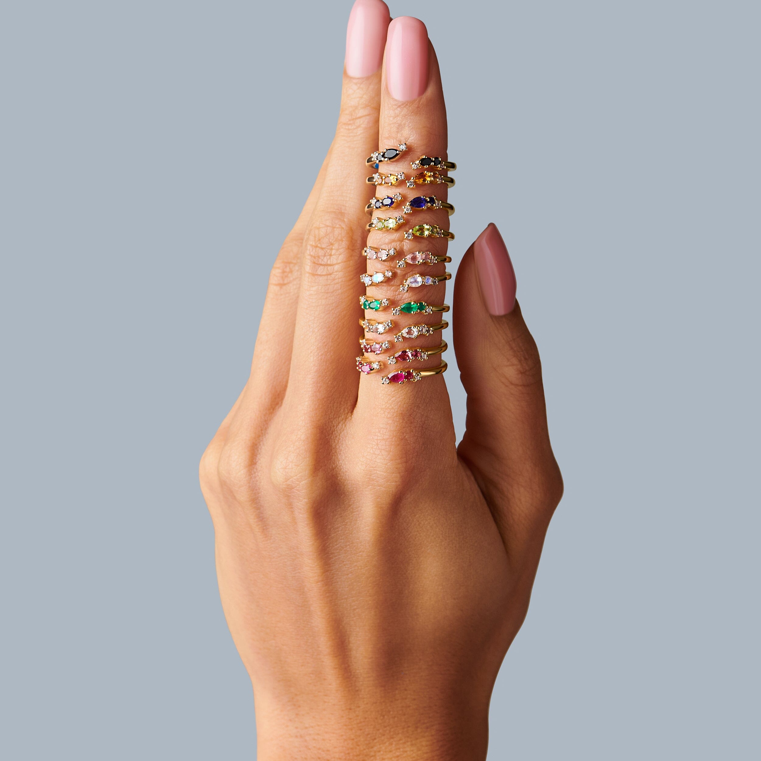 Adjustable White Topaz Ring Flourish - April Birthstone、mySite、hinf8tx79