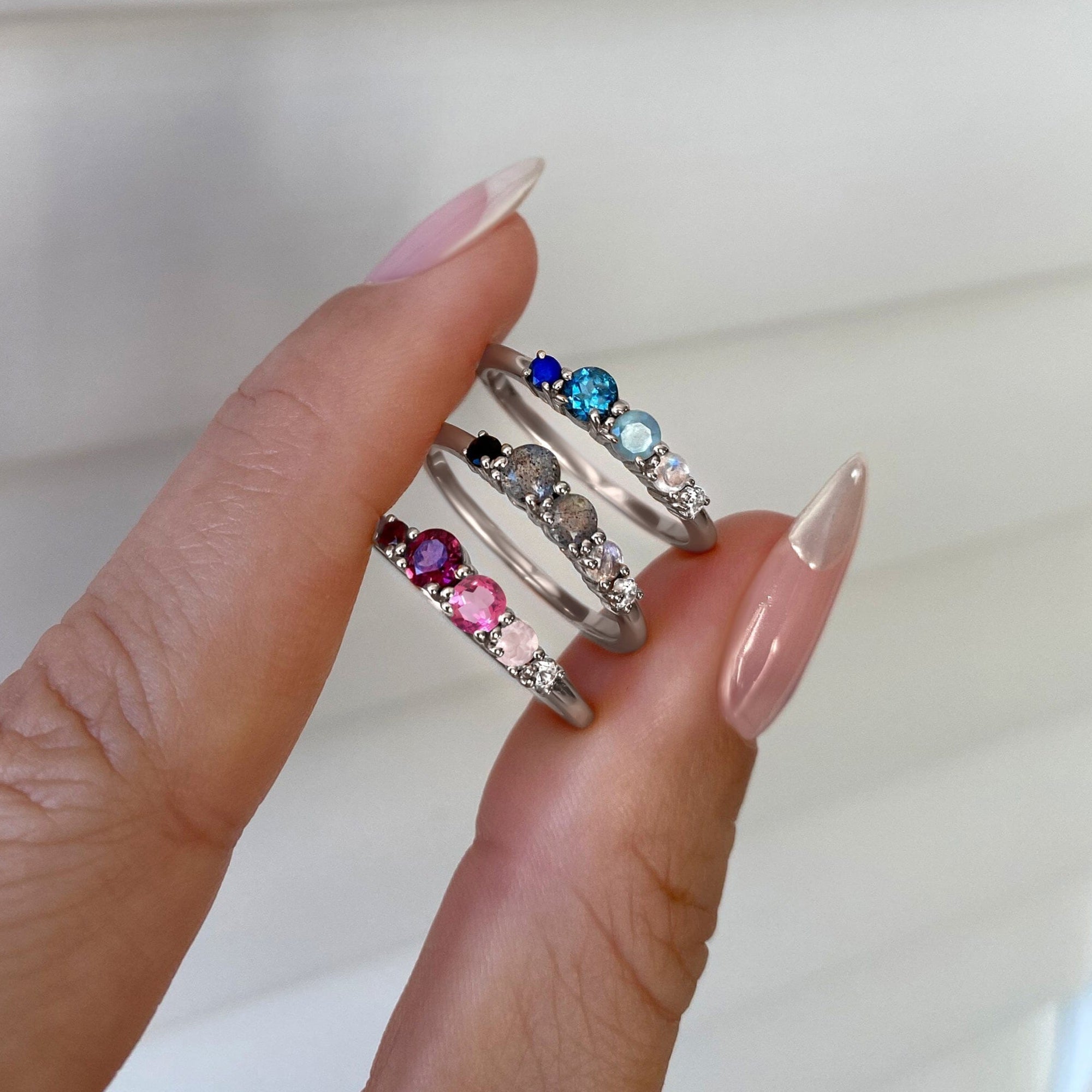 Black Obsidian Labradorite Ring - Rain、mySite、hinf8tx79