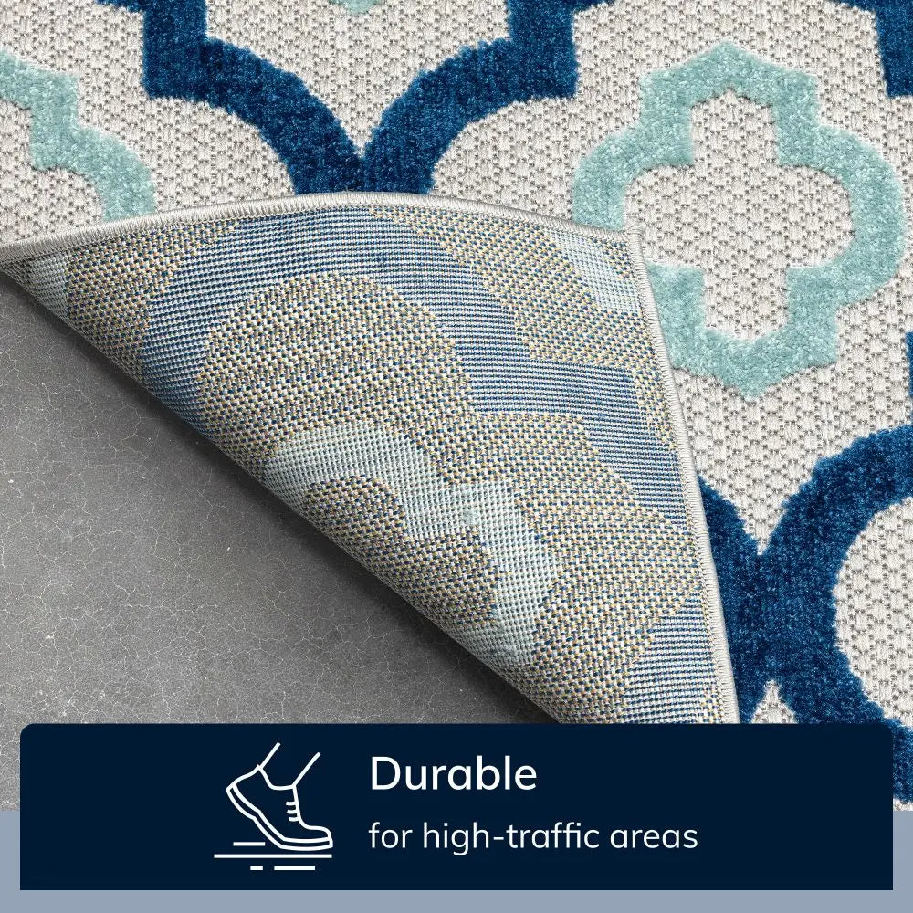 Illuminate Blue Modern Indoor Outdoor Rug、mySite、gigharbornorthrealestate