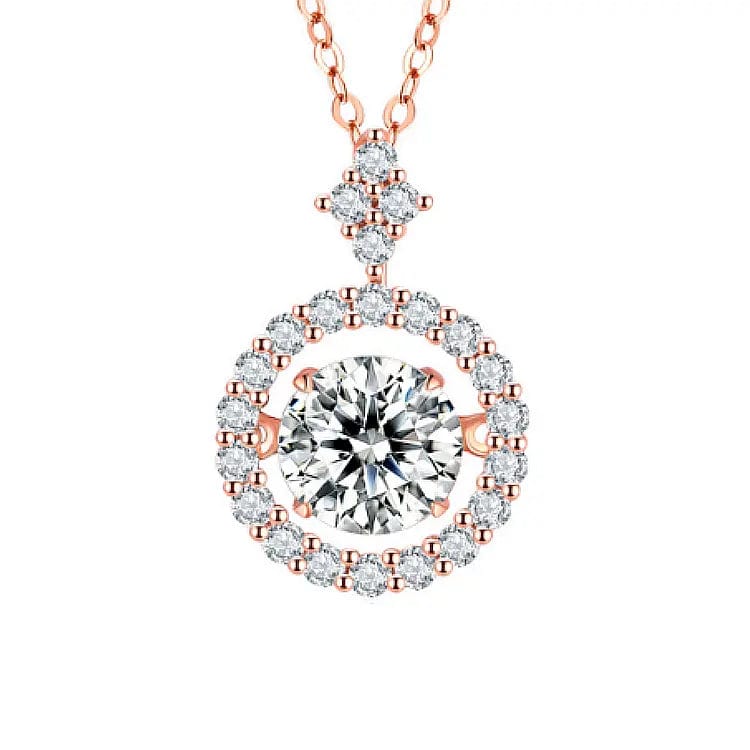 Moissanite Twinkling Necklace 925 Gold Plated Sterling Silver 1ct、mySite、g9winljtr