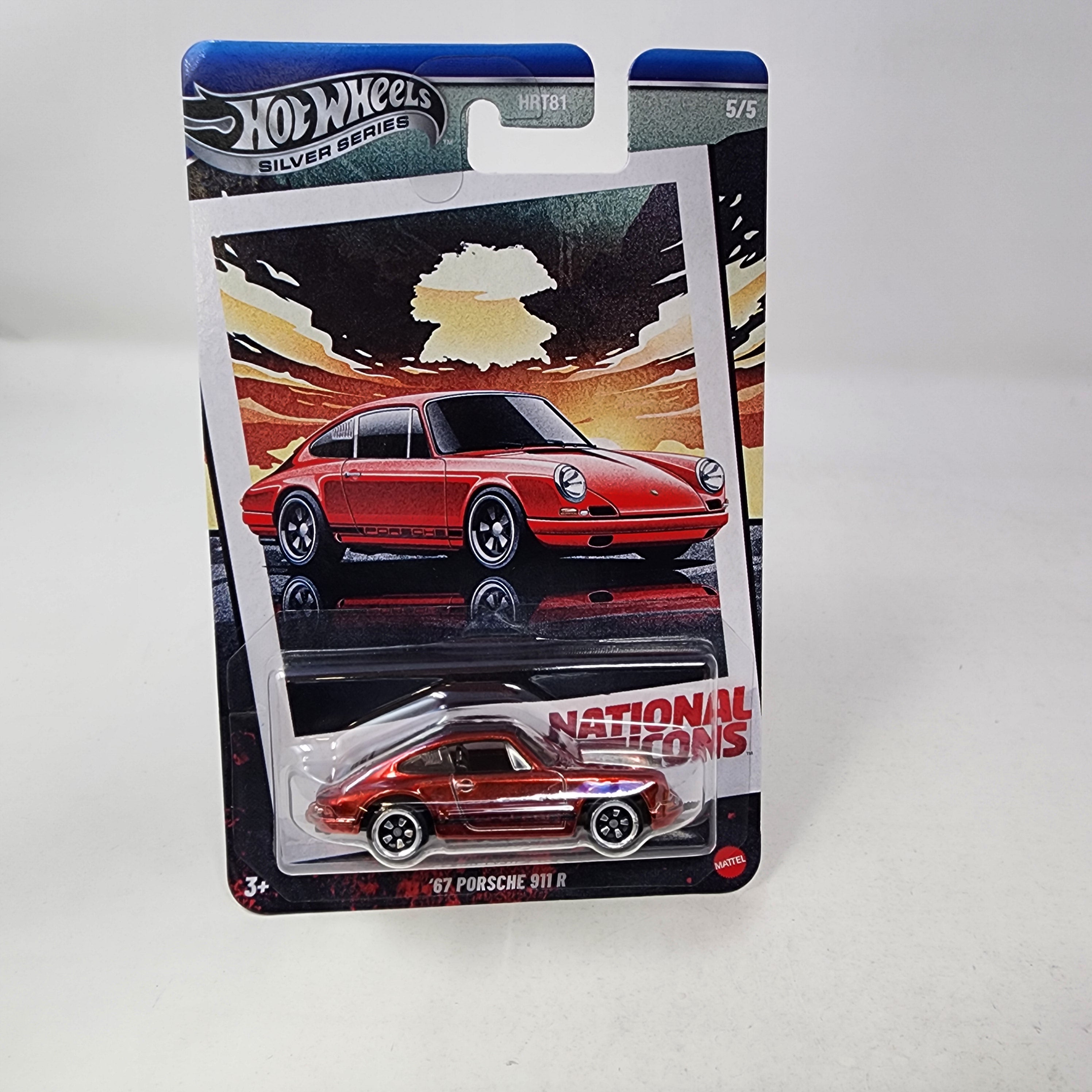 CHASE * '67 Porsche 911 R 5/5 * Spectraflame Dark RED * 2025 Hot Wheels National Icons Silver Series、mySite、hgirdovlk