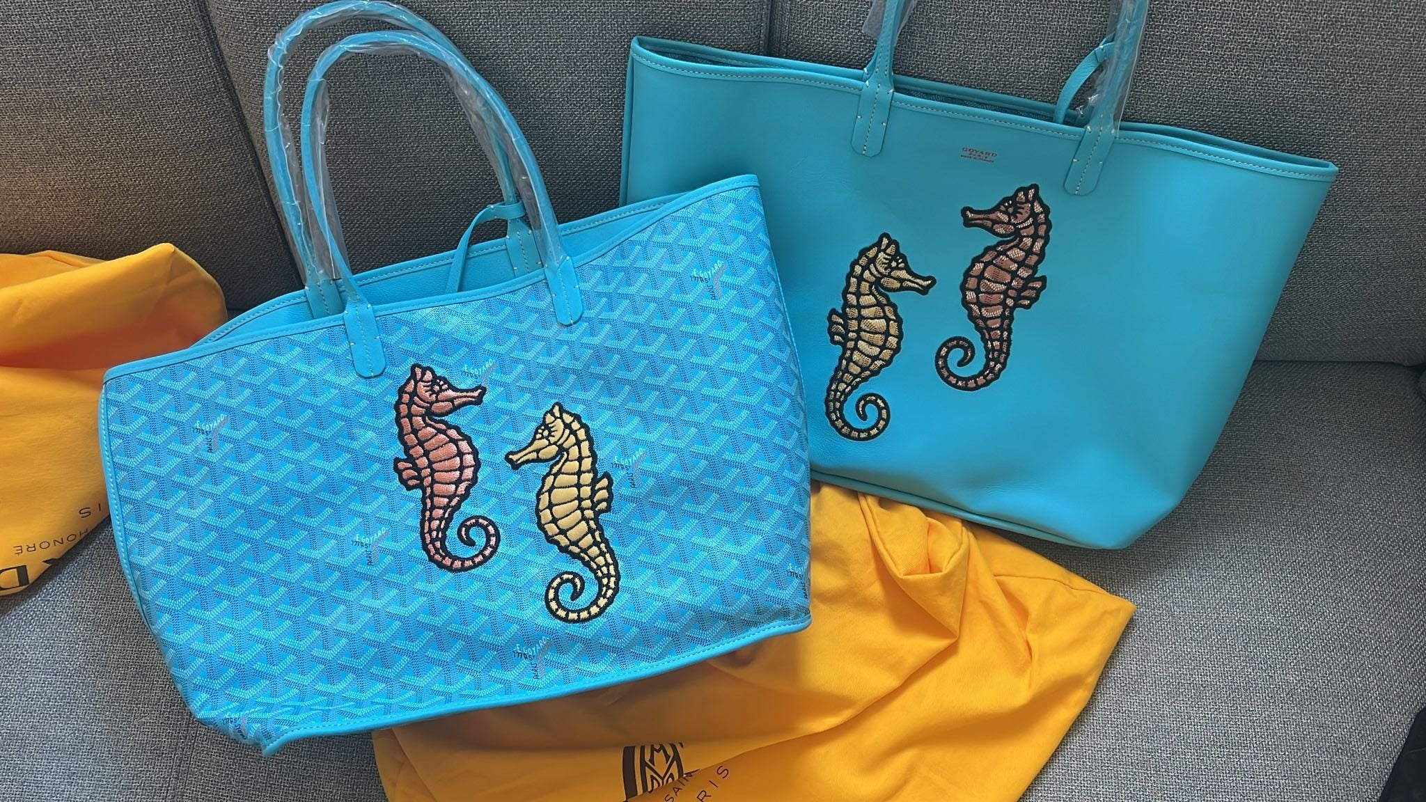 Goyard Anjou PM Seahorse Embroidery Bag (Turquoise)、mySite、garminoutage.com