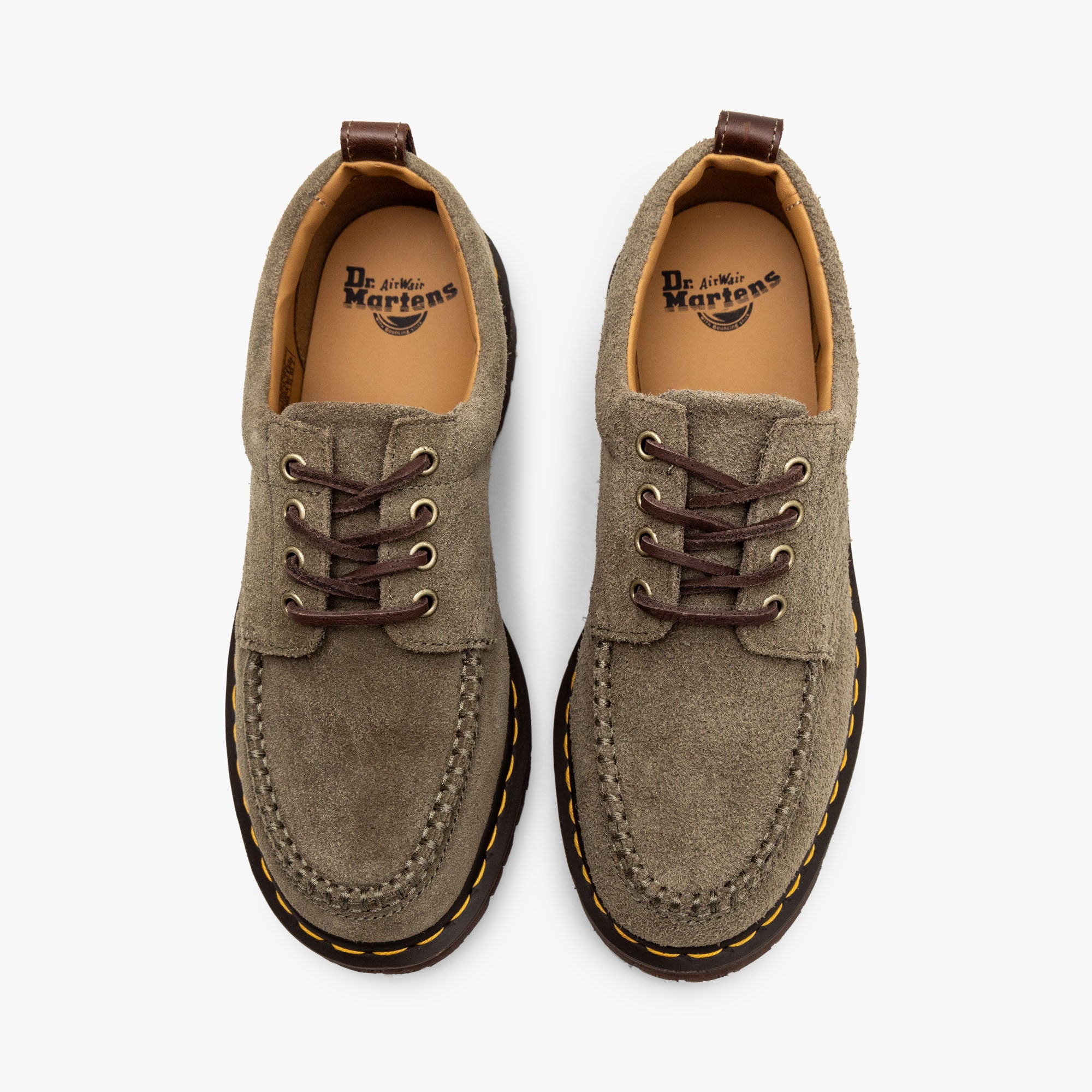  Dr. Martens Lowell Hairy Suede Olive & Dark Brown、mySite、merchandisen