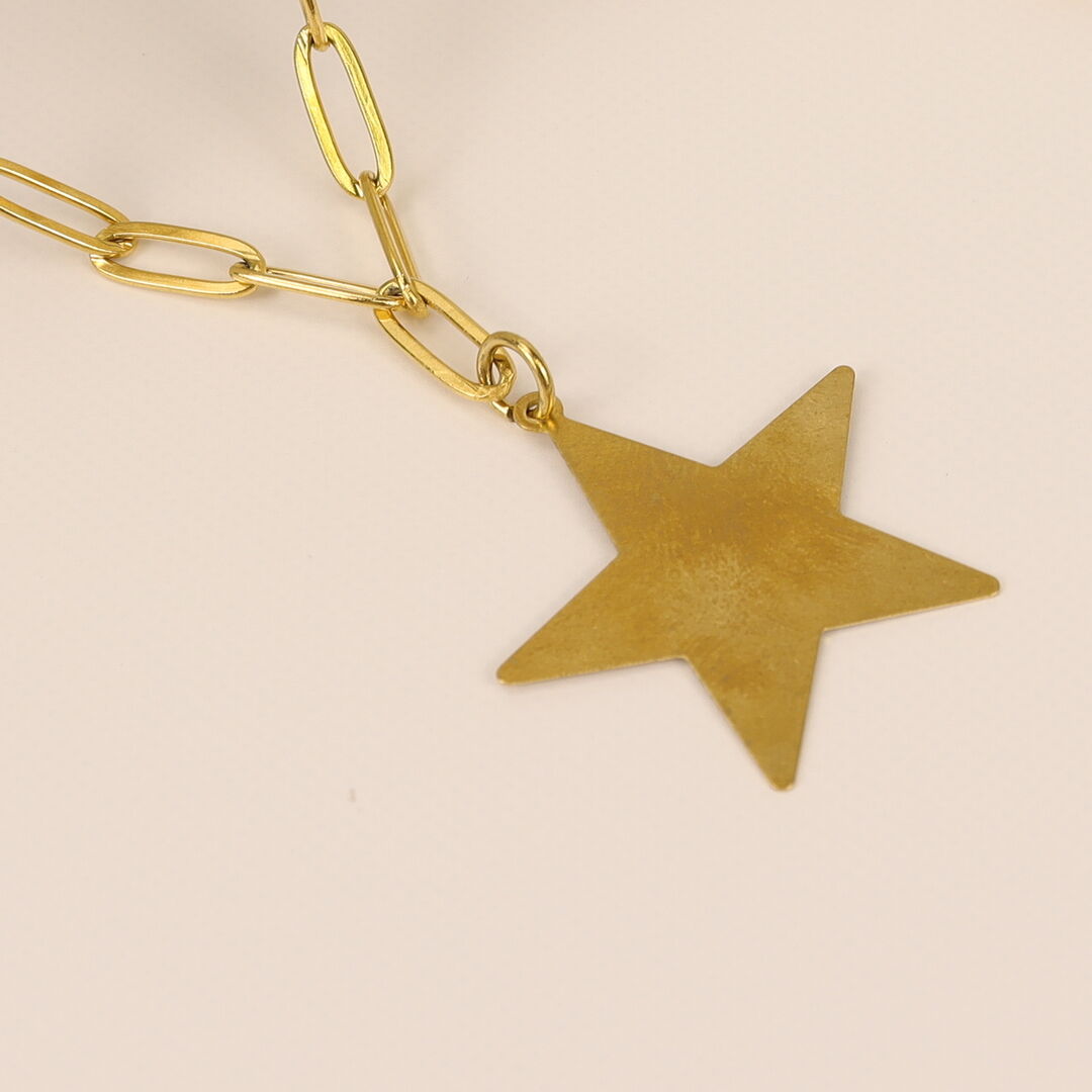 Brass Blank Star Pendant With Hole / SBB0211、mySite、dreamappss