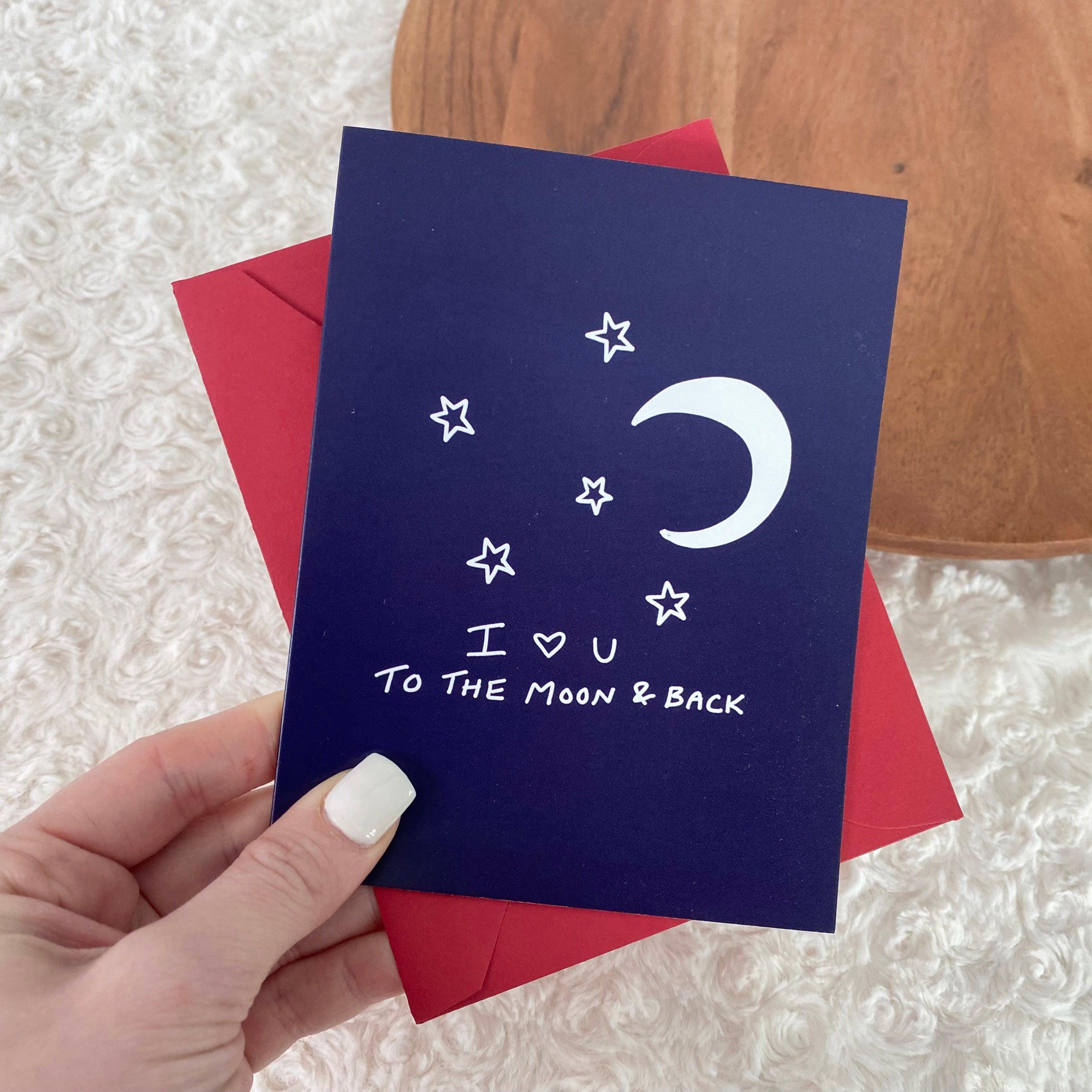  I Love U To The Moon and Back Greeting Card、mySite、ghnorth