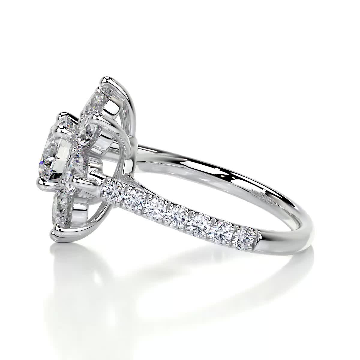 La Fleur Lab Grown Diamond Ring -18K White Gold、mySite、hinf8tx79