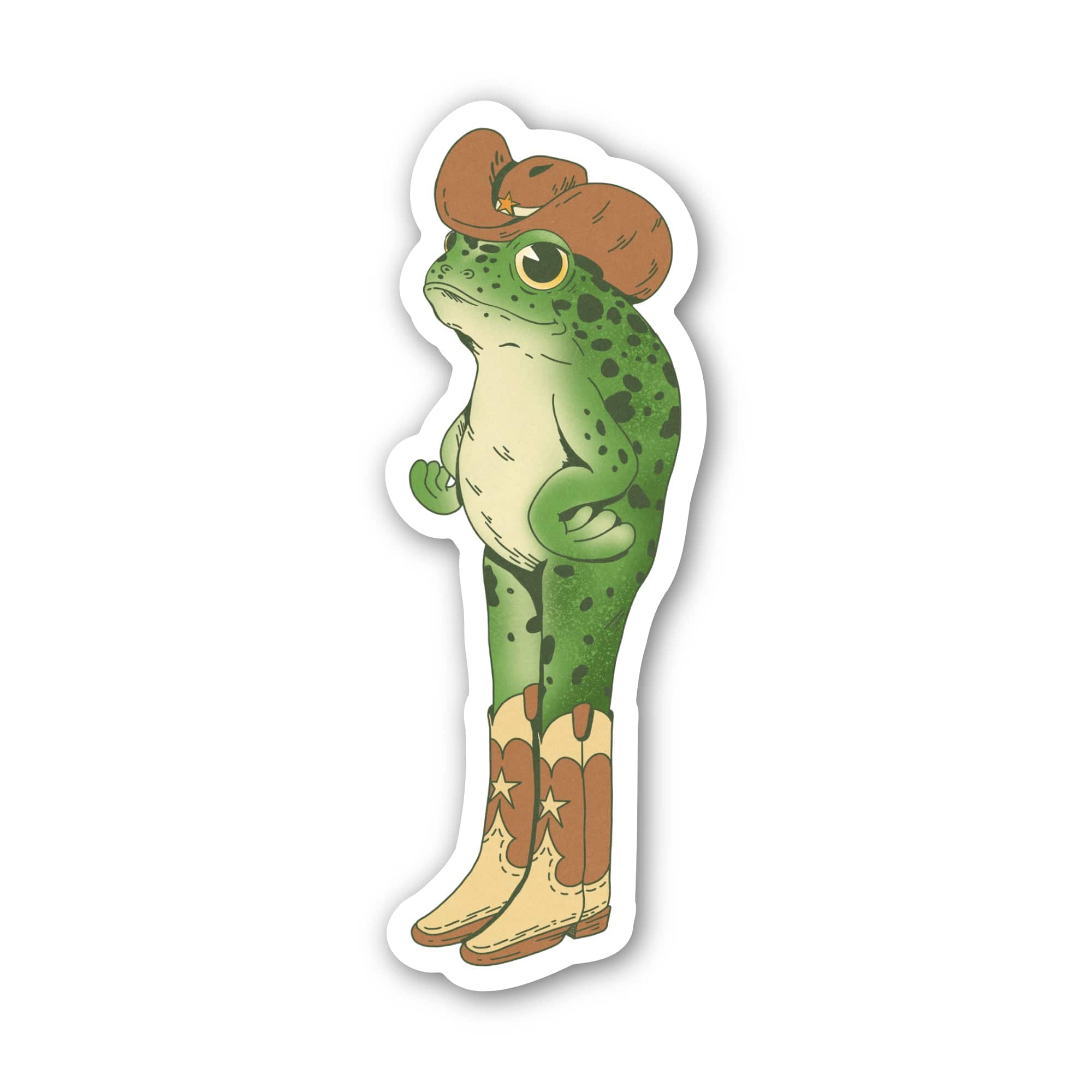  Cowboy Frog Southern Sticker、mySite、elrpsem3k