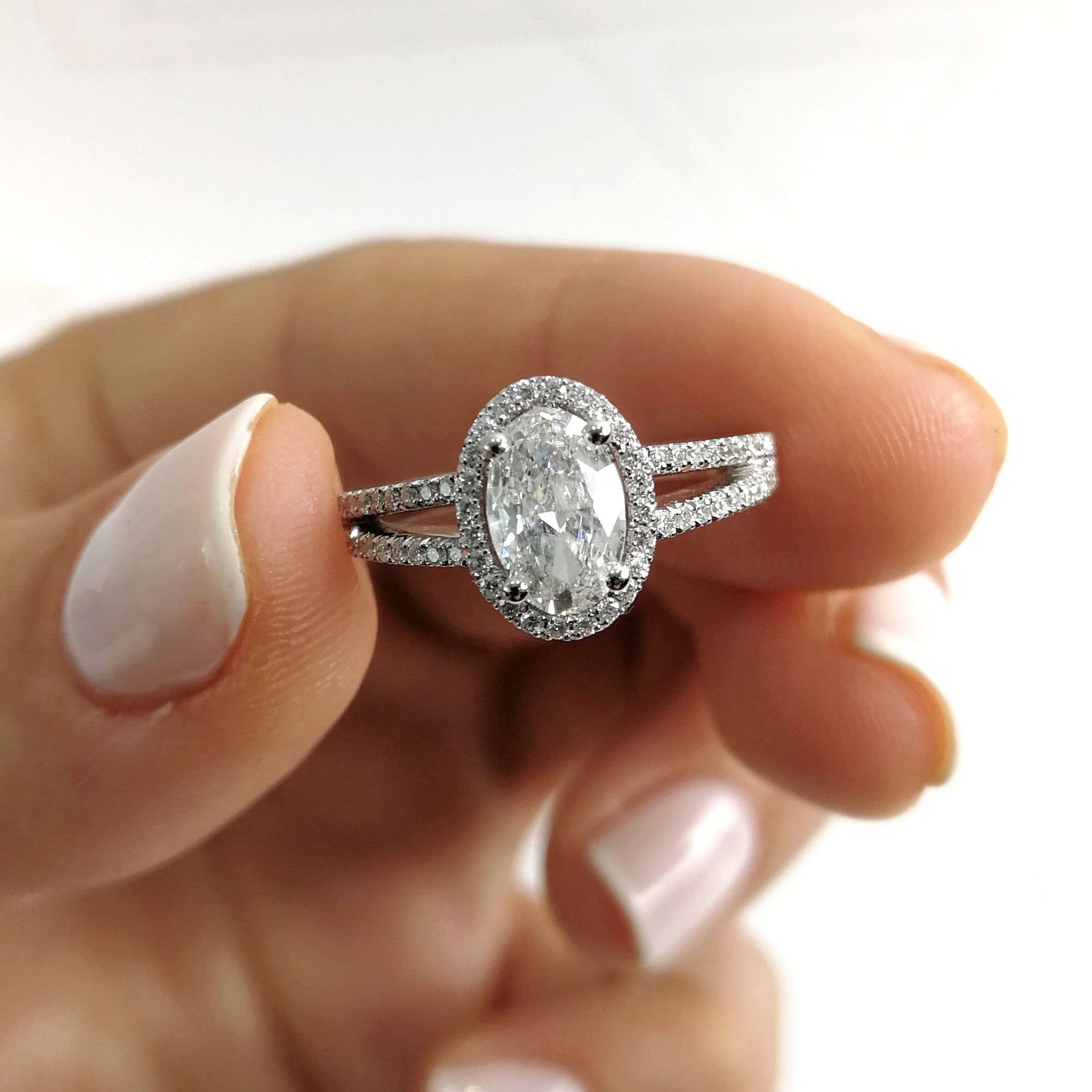 Brielle Lab Grown Diamond Ring -18K White Gold、mySite、hinf8tx79