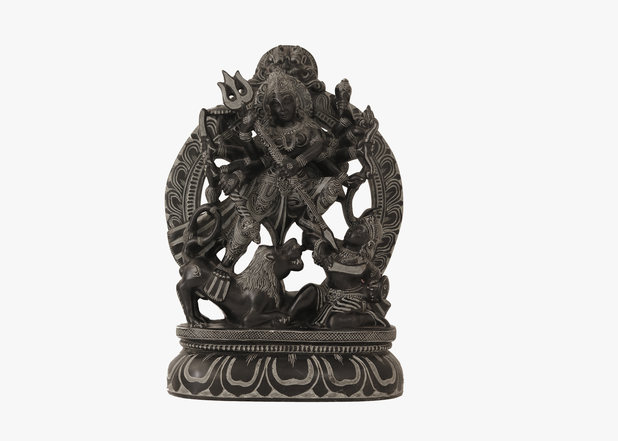 Durga Statue - Granite (Medium, 31cm)、mySite、topwebapps