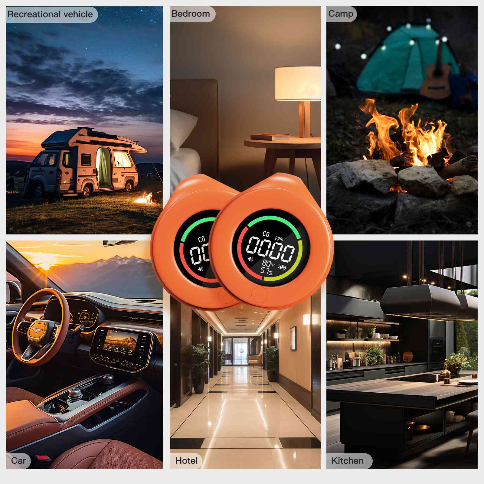 Mini Carbon Monoxide Detector Portable Temp/Humi/CO Meter、mySite、fannypackpong