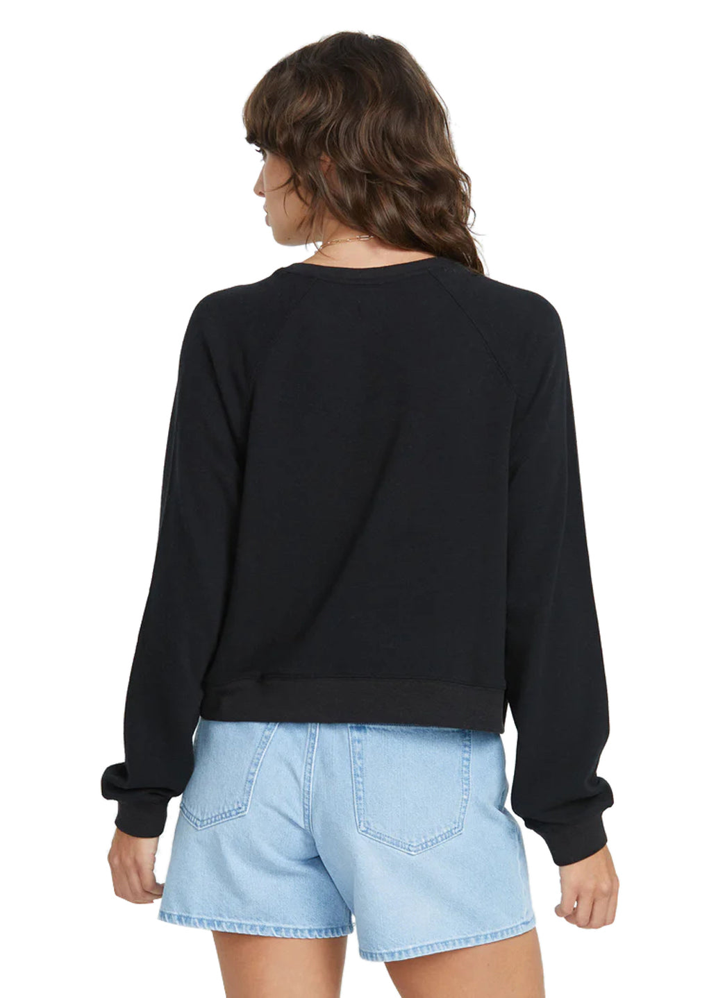 Volcom Women's Solid Lil Frenchie Long Sleeve Raglan Pullover、mySite、noshort