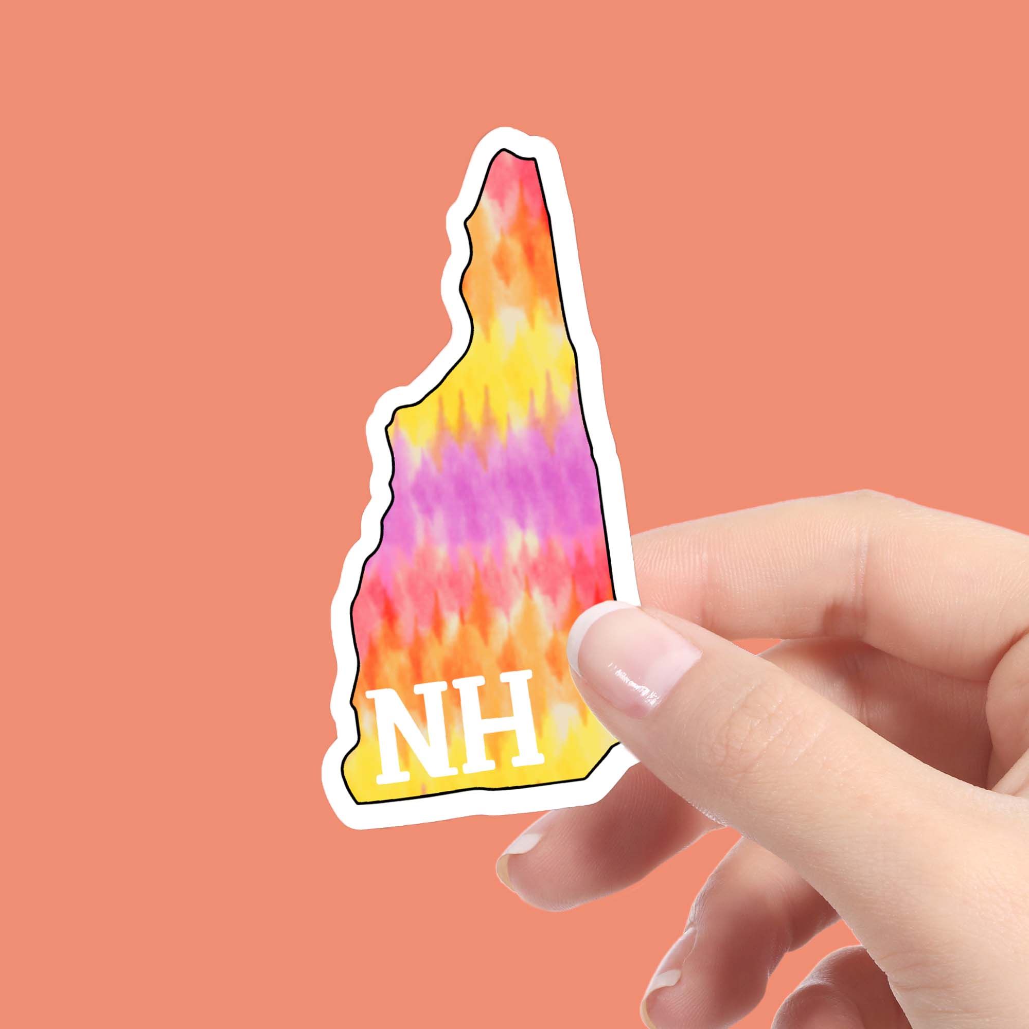  New Hampshire Tie Dye Stripes Sticker、mySite、elrpsem3k